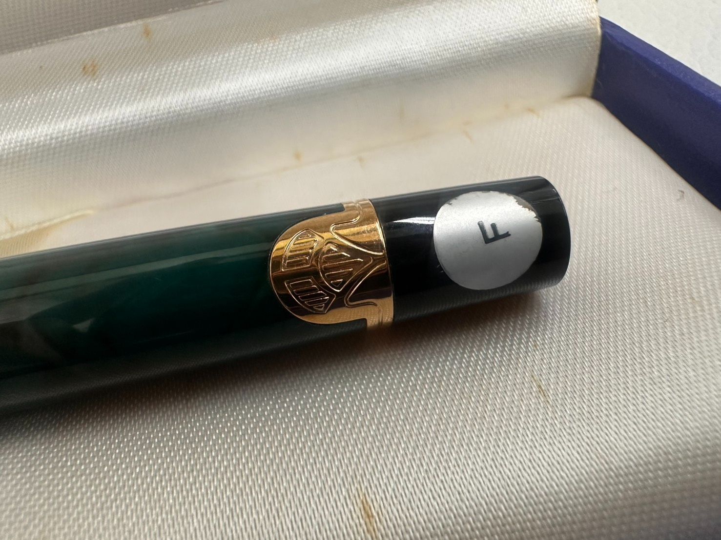 亘】WATERMAN ウォーターマン フィリアス 万年筆 グリーンマーブル