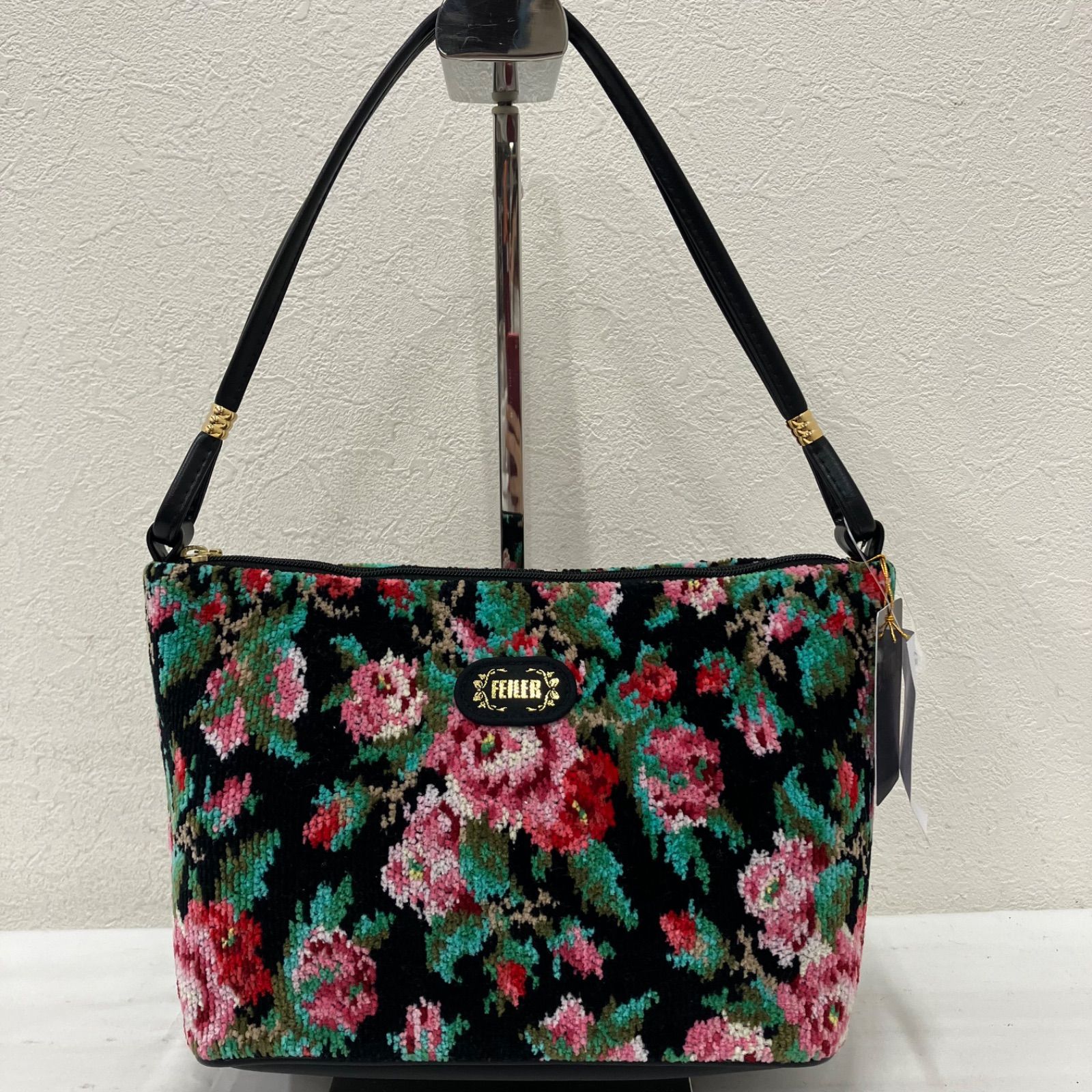 9290 【美品】 FEILER フェイラー トートバッグ ミニバッグ リアローズ