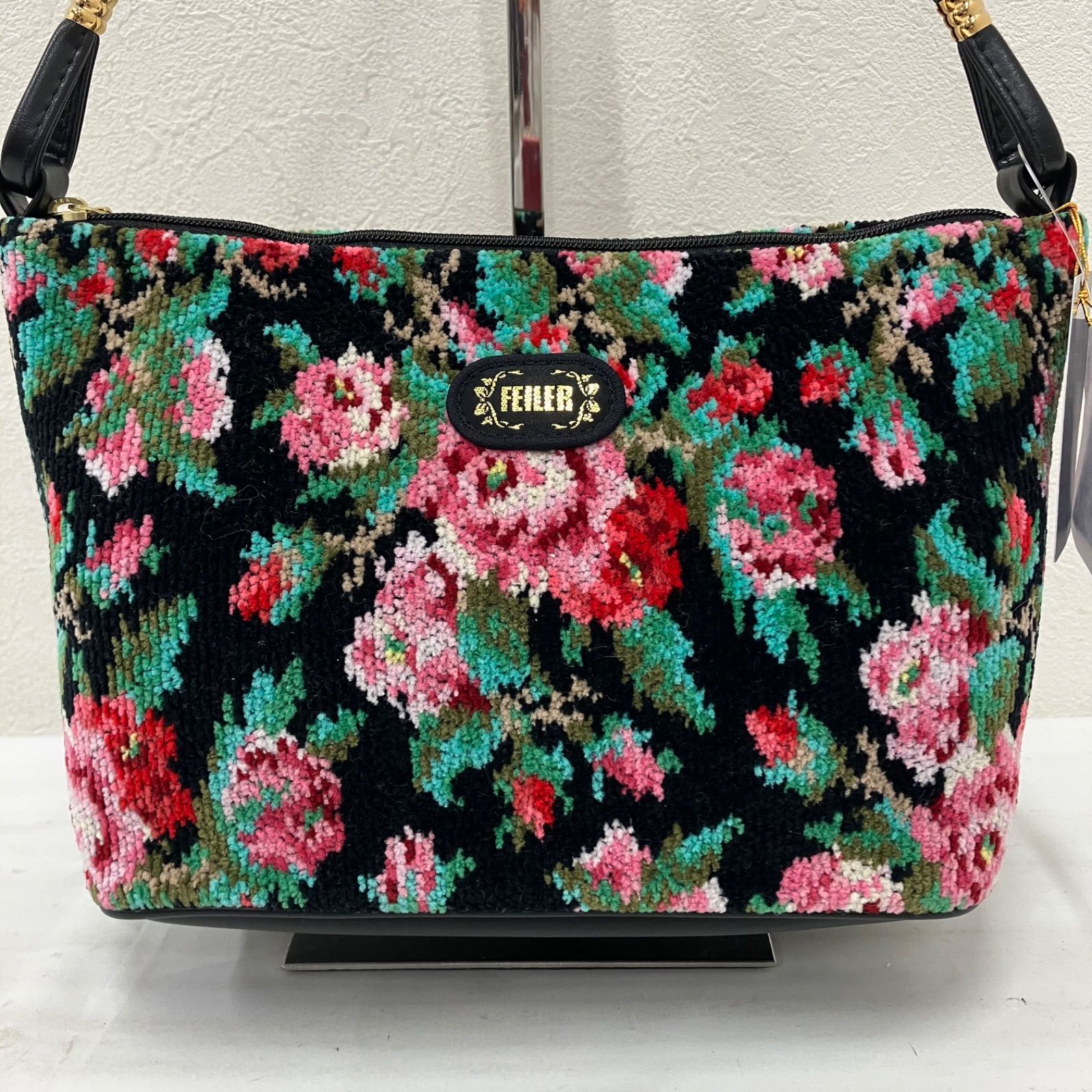 9290 【美品】 FEILER フェイラー トートバッグ ミニバッグ リアローズ