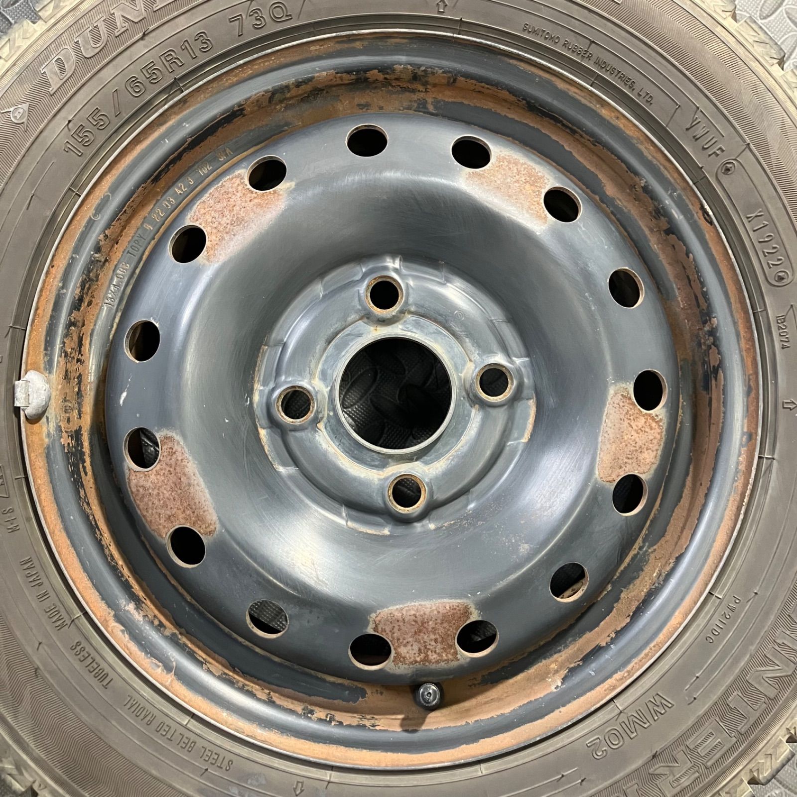 22年製 155/65R13 ダンロップ ウィンターマックス WM02 ホンダ ゼスト
