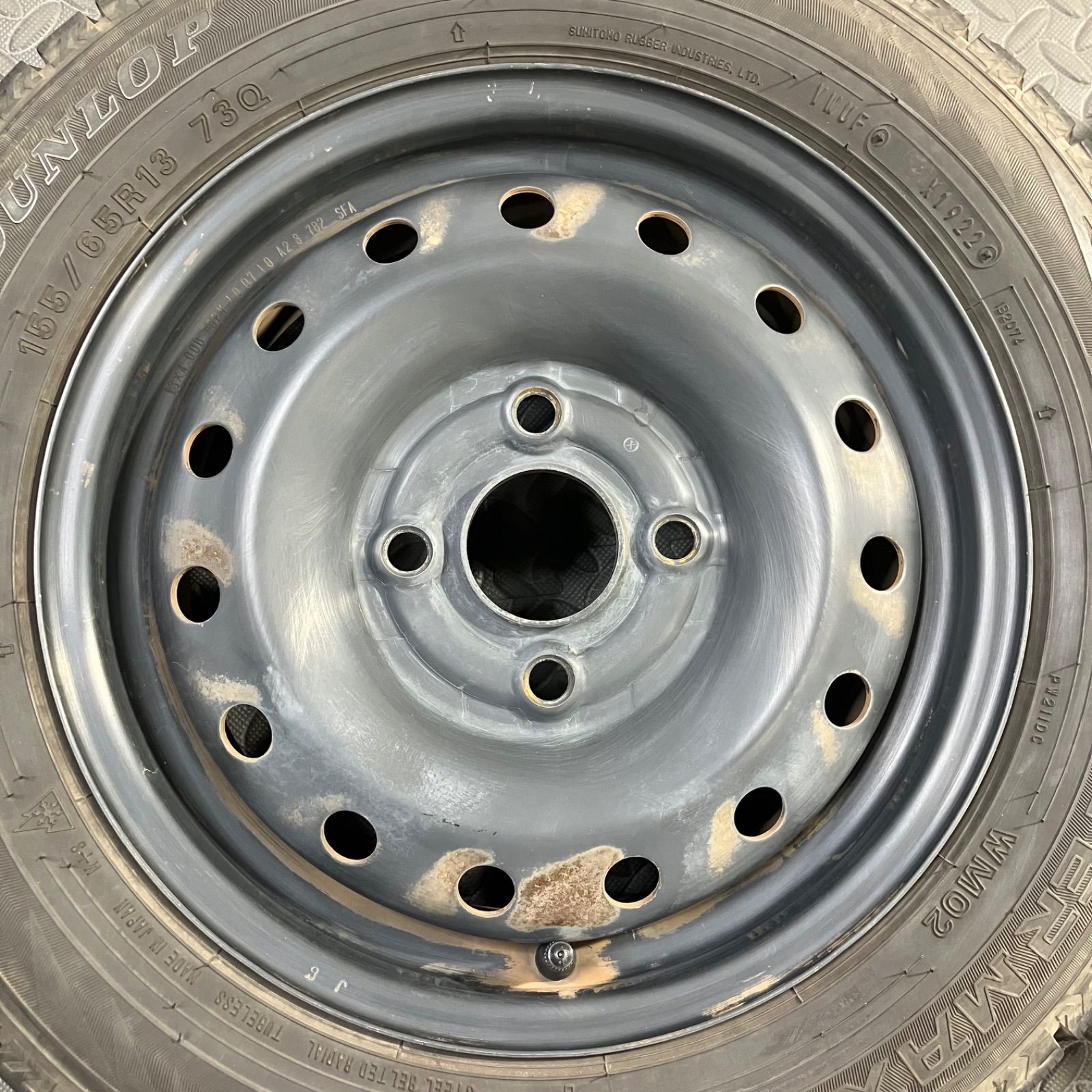 22年製 155/65R13 ダンロップ ウィンターマックス WM02 ホンダ ゼスト