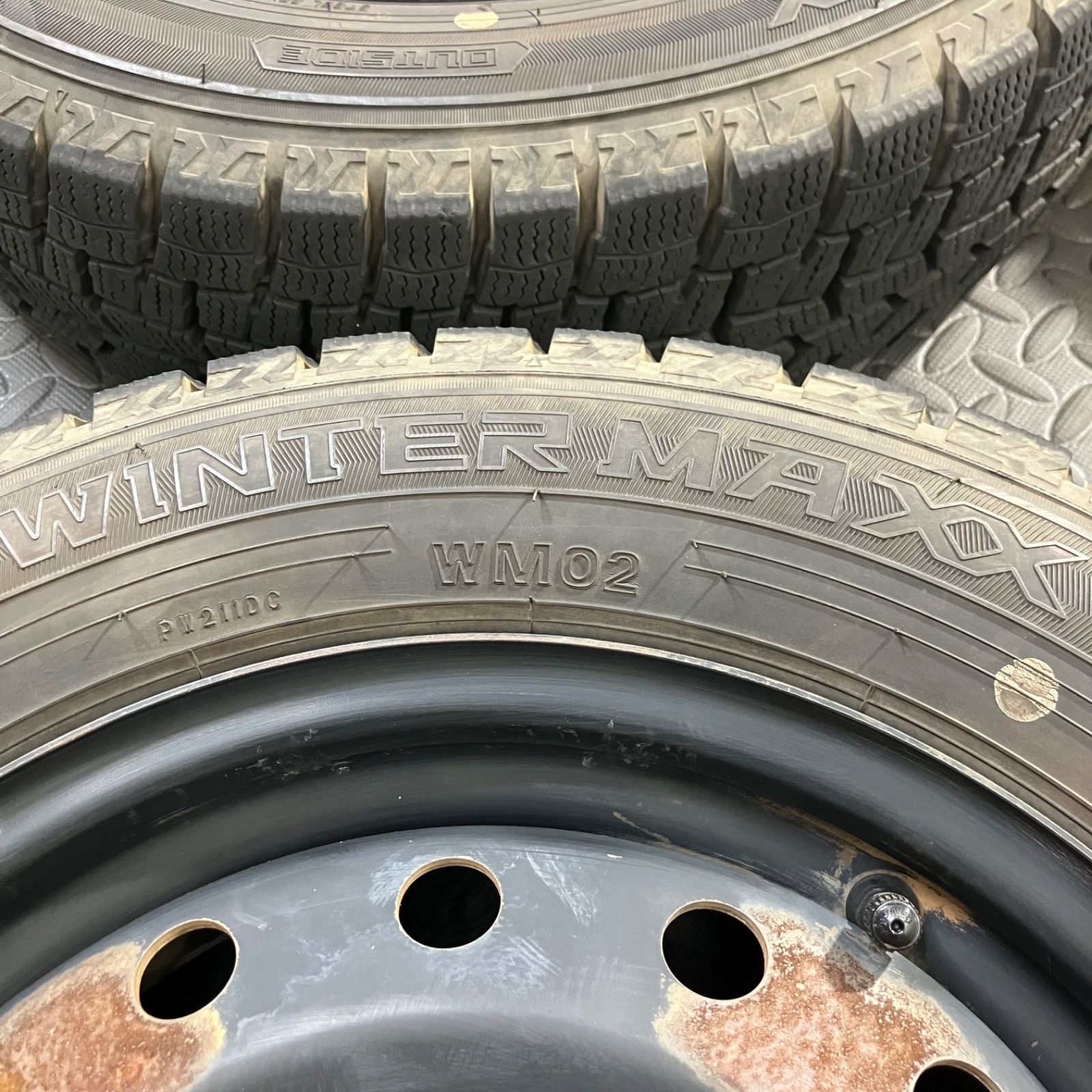 22年製 155/65R13 ダンロップ ウィンターマックス WM02 ホンダ ゼスト