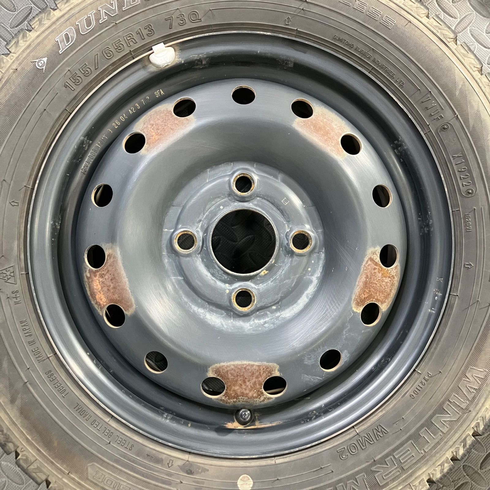 22年製 155/65R13 ダンロップ ウィンターマックス WM02 ホンダ ゼスト