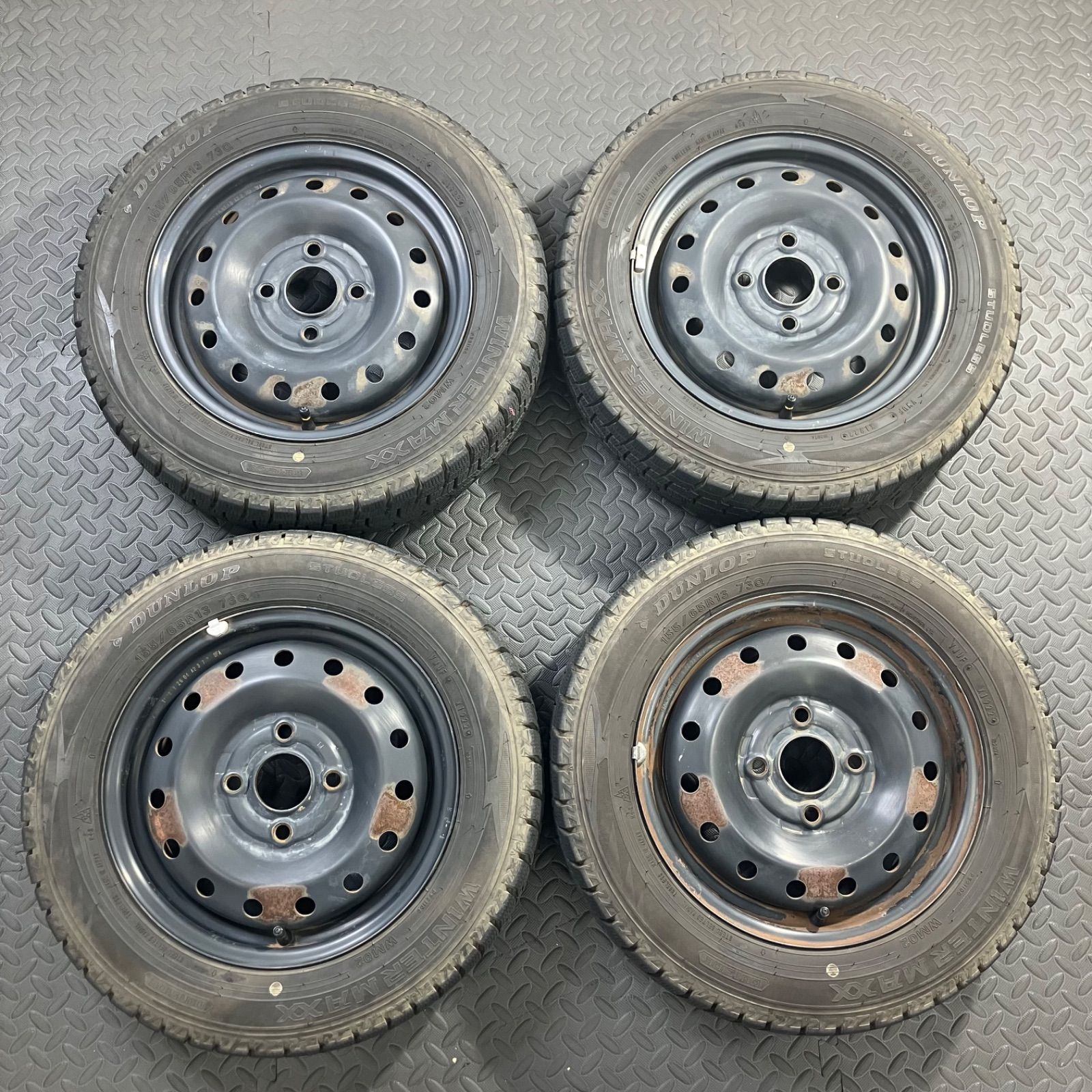 22年製 155/65R13 ダンロップ ウィンターマックス WM02 ホンダ ゼスト