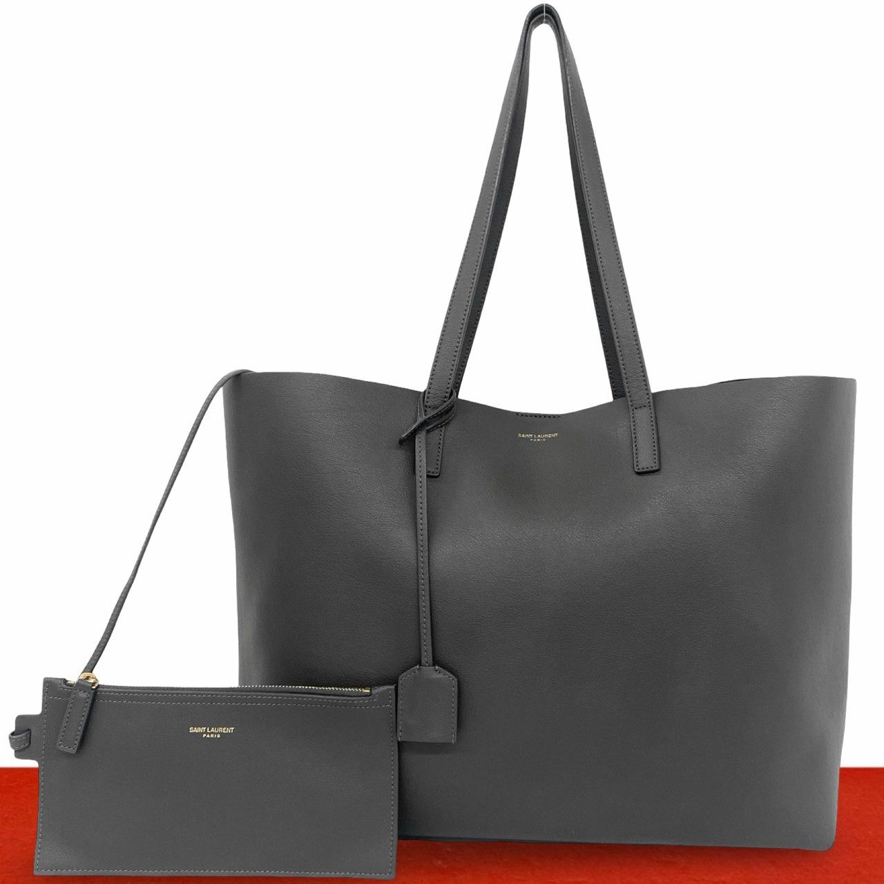 SAINT LAURENT PARIS ハンドバッグ 極 美品 SAINT LAURENT PARIS サンローランパリ ショッピングバッグ