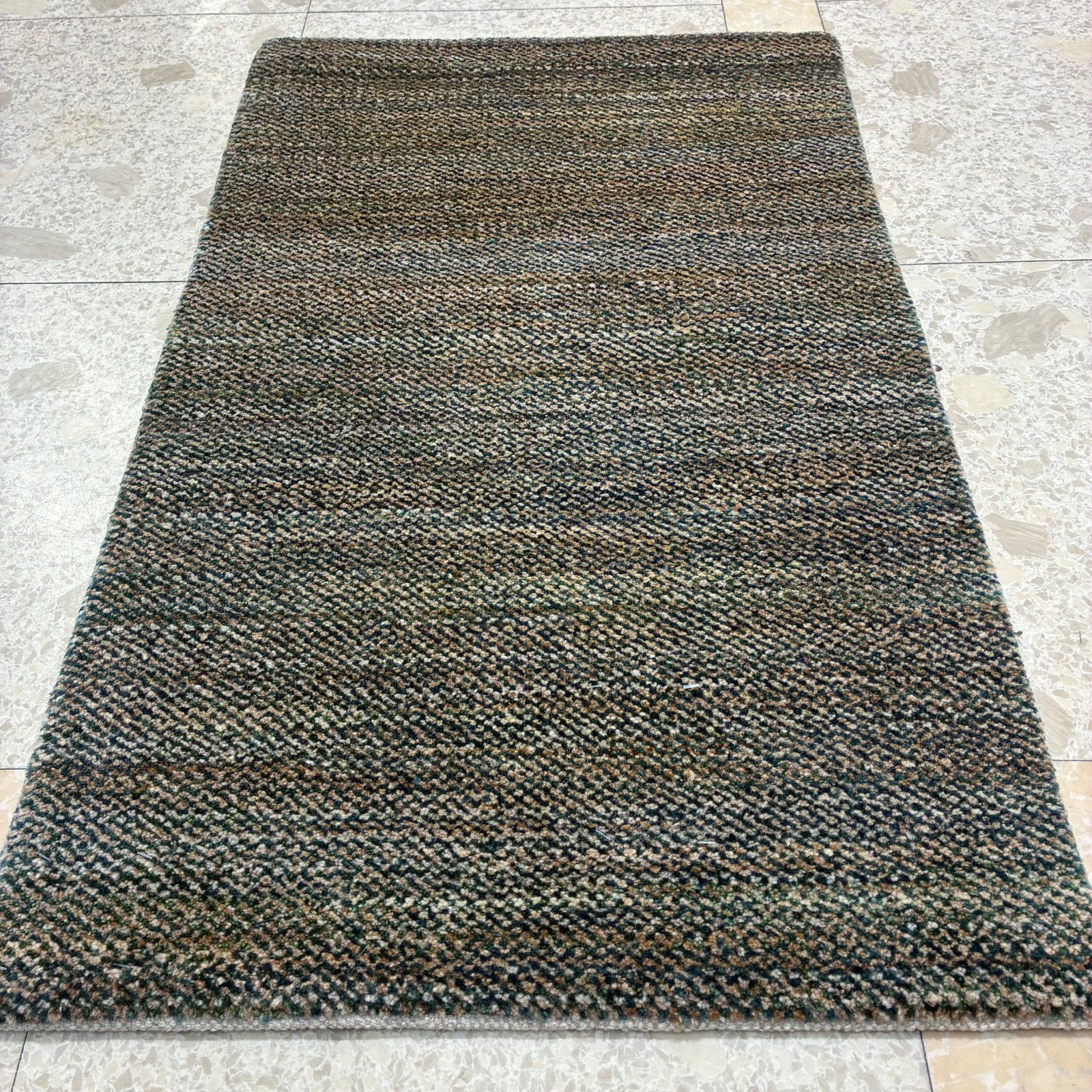 極上の一点物】イクセレントギャッベ 玄関マット 60×97cm 手織り