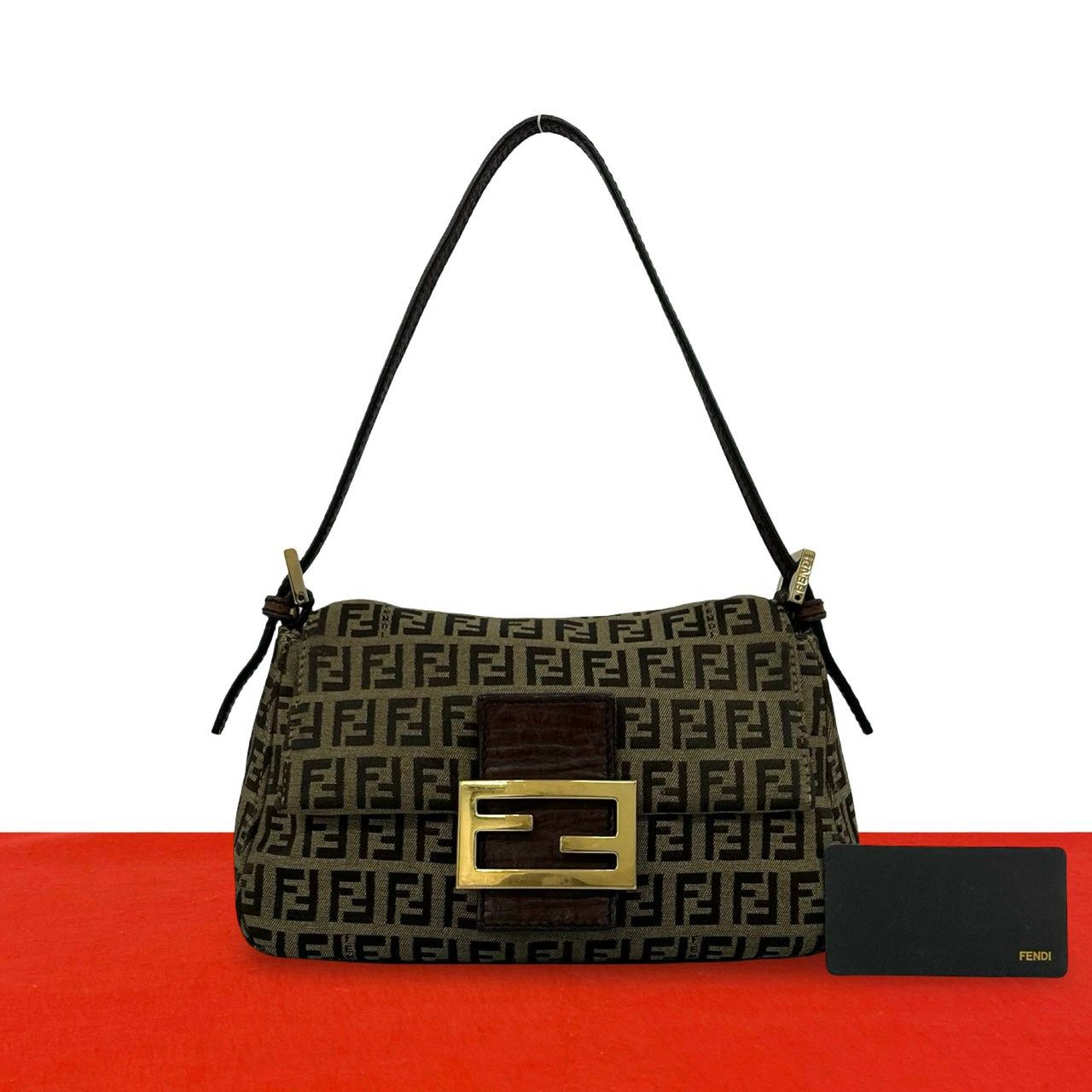極 美品 FENDI フェンディ ヴィンテージ ズッキーノ FF 柄 キャンバス