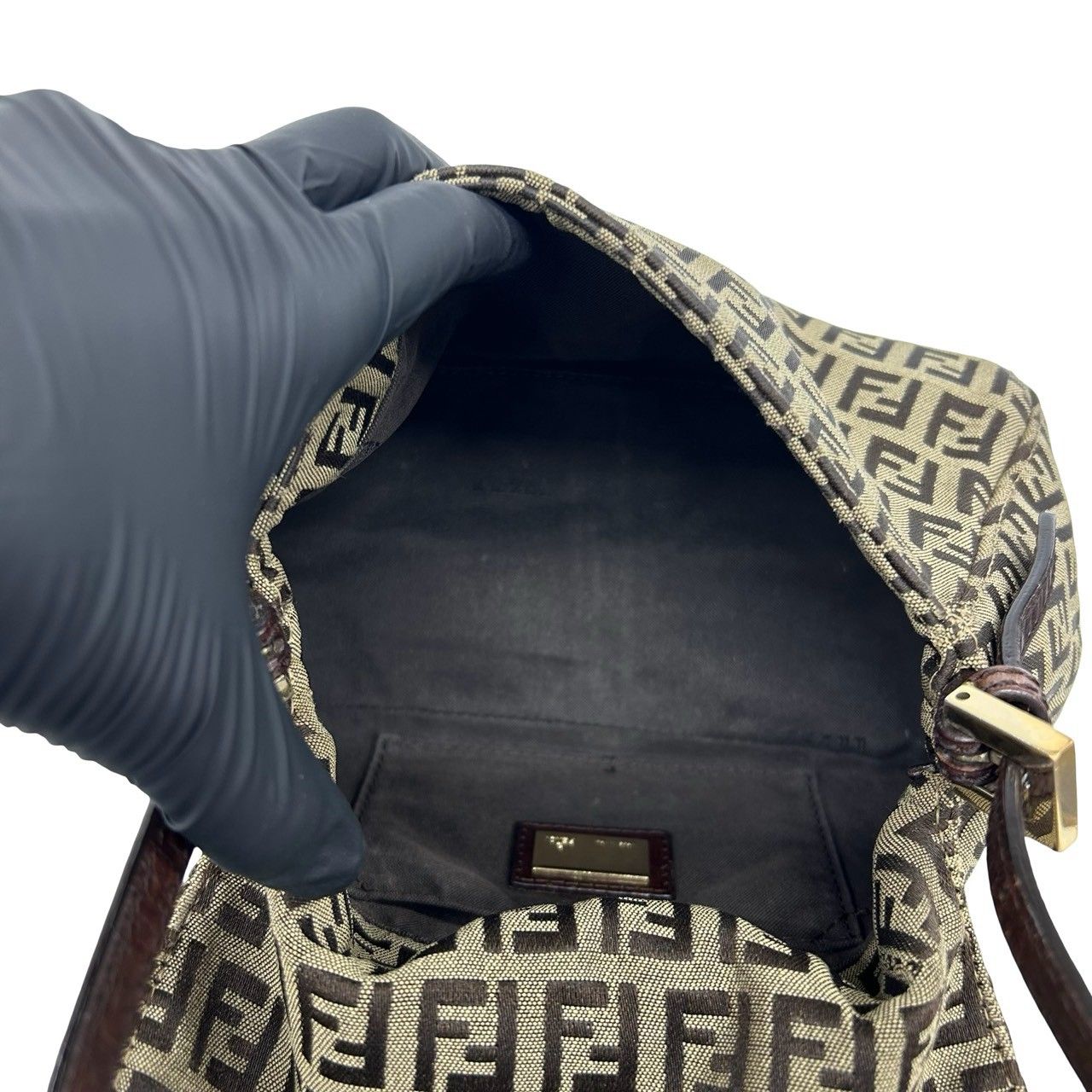 極 美品 FENDI フェンディ ヴィンテージ ズッキーノ FF 柄 キャンバス
