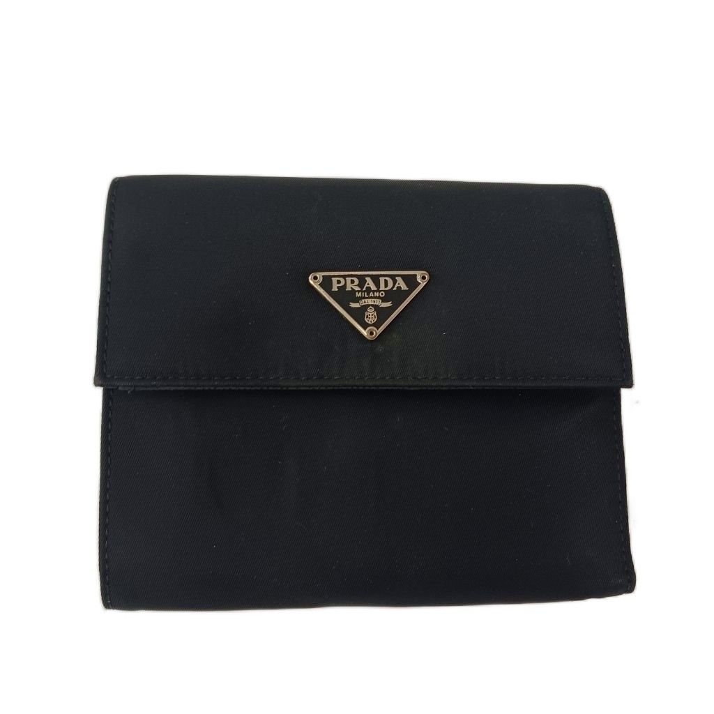 プラダ PRADA 三角プレート トライアングルロゴ 財布 三つ折り 小銭