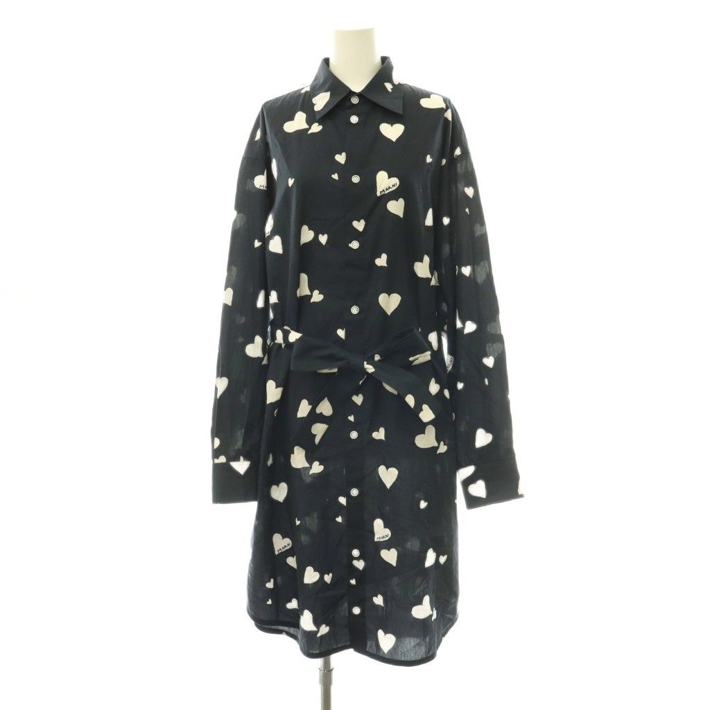 マルニ MARNI BUNCH OF HEARTS ハート柄 シャツワンピース コットン