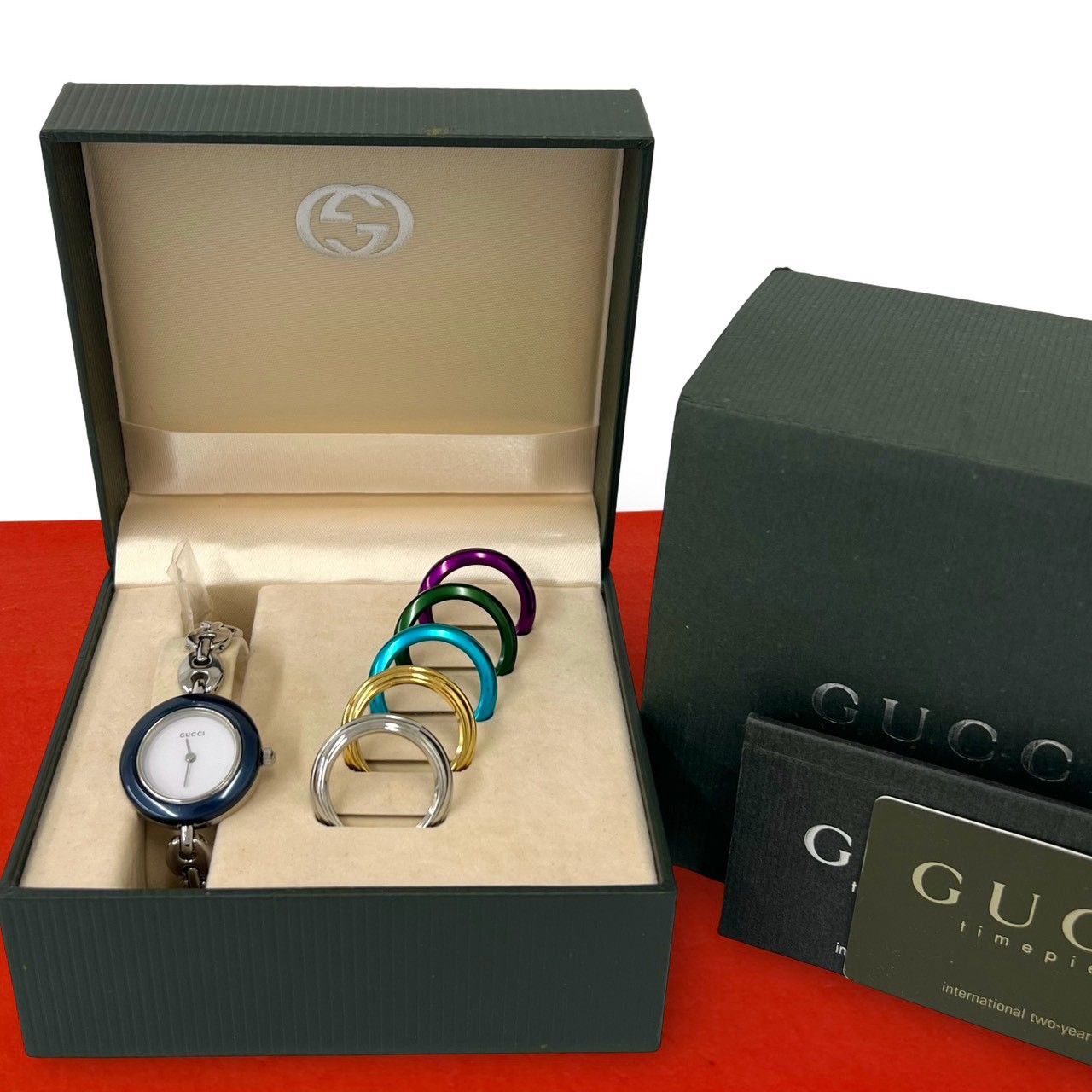 稼働品 極 美品 GUCCI グッチ チェンジベゼル ステンレススチール
