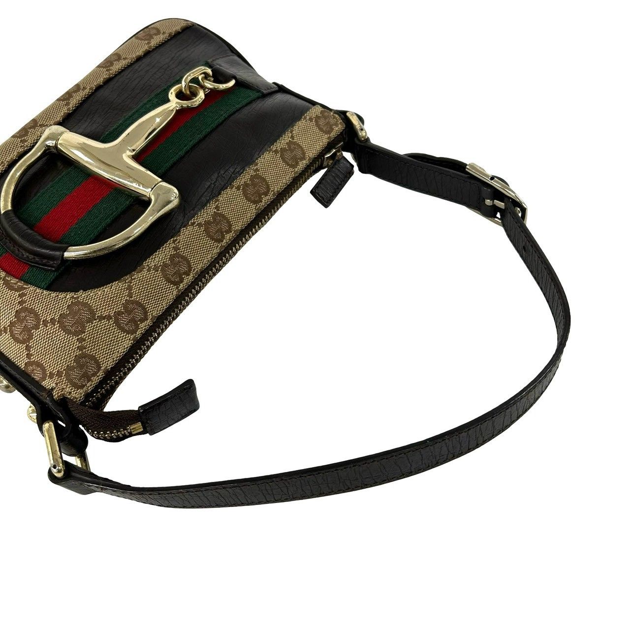 極 美品 GUCCI グッチ シェリーライン ホースビット 金具 レザー 本革