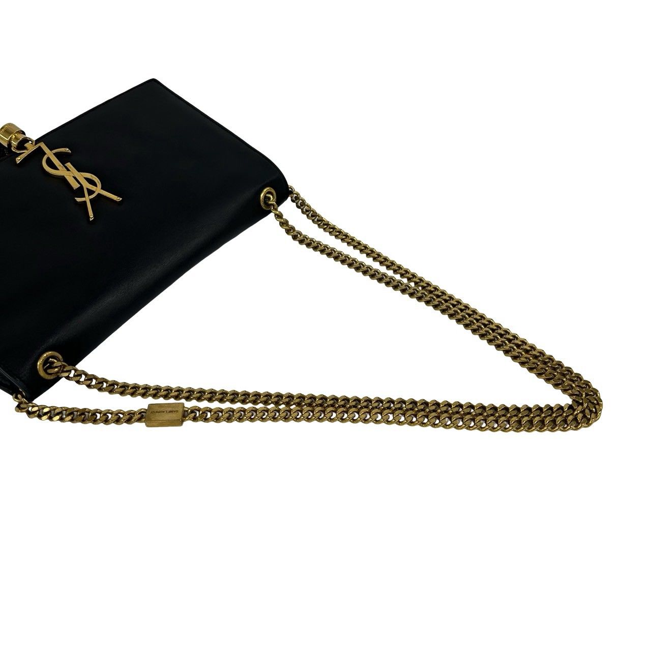 極 美品 SAINT LAURENT PARIS サンローランパリ ケイト YSL ロゴ 金具