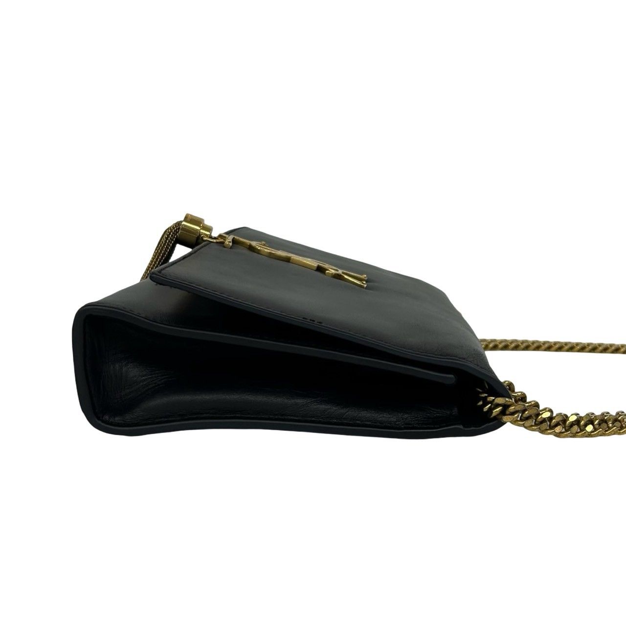極 美品 SAINT LAURENT PARIS サンローランパリ ケイト YSL ロゴ 金具 