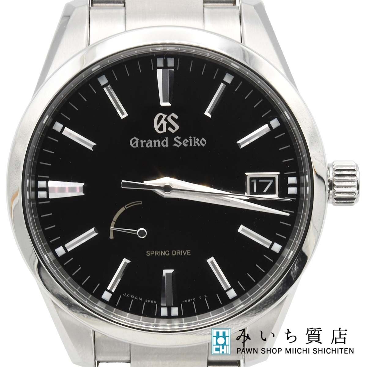 Working Watch SEIKO Grand Seiko GS 9R65-0BM0 SBGA301 Spring Drive Black Dial Case/Warranty 25s142-1