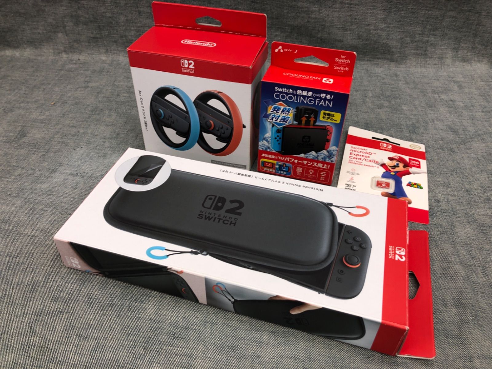 Nintendo Switch 2 キャリーケース・JOY CON2・COOLINGFAN・microSD256