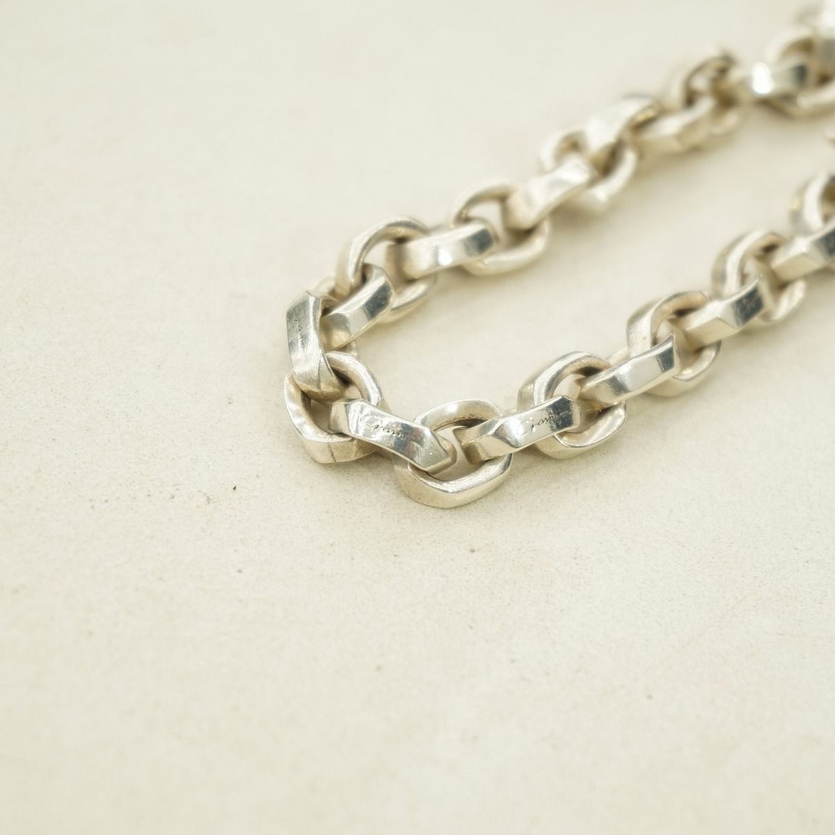 美品 GARNI ガルニ Crockery Chain Bracelet L クロッケリー チェーン