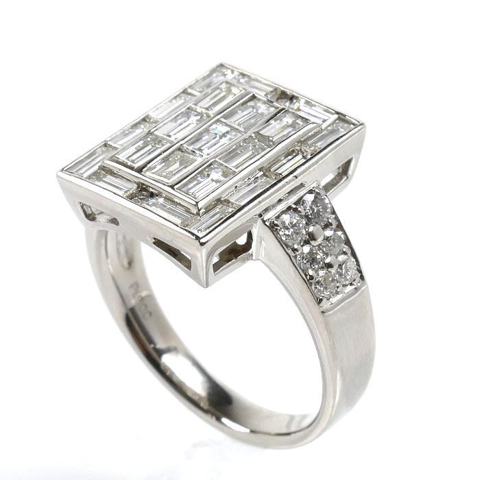 Pt900プラチナ リング・指輪 ダイヤモンド2.12ct 14.5号 11.0g