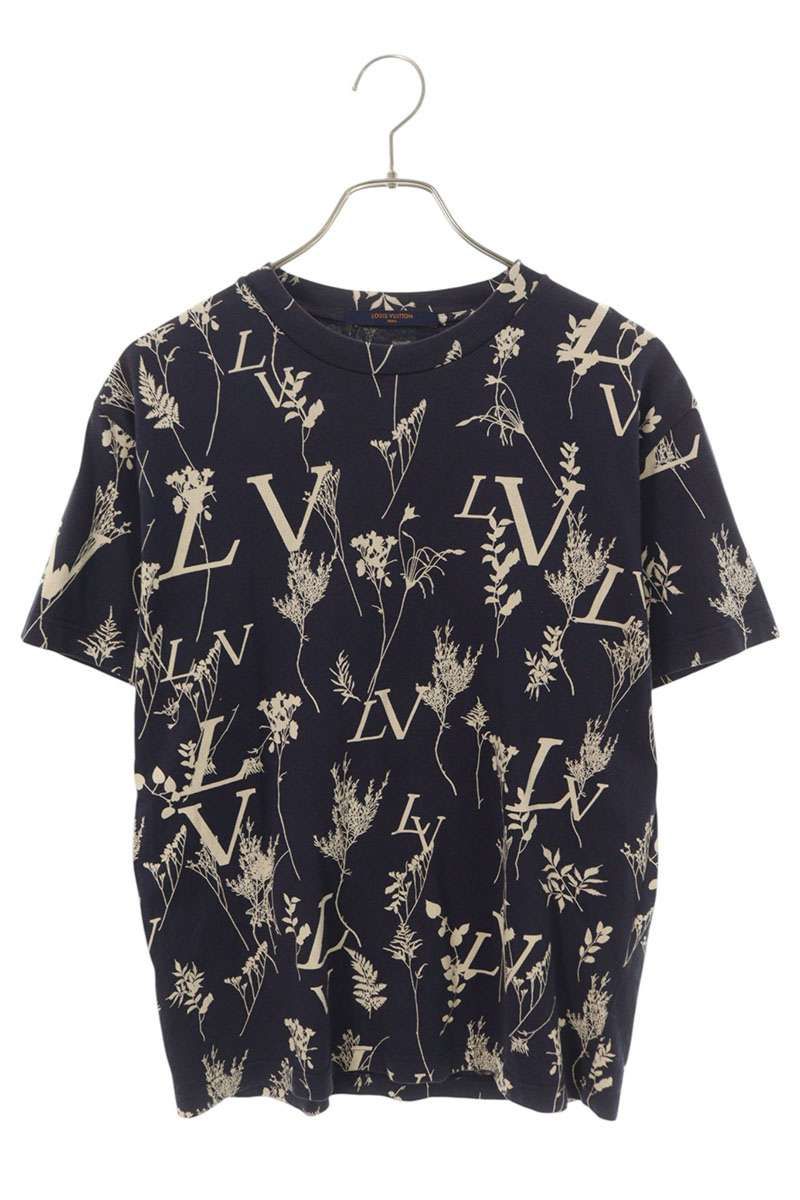 ルイヴィトン 20AW RM202M UYM HJY04W LVリーフディスチャージ総柄Tシャツ メンズ S