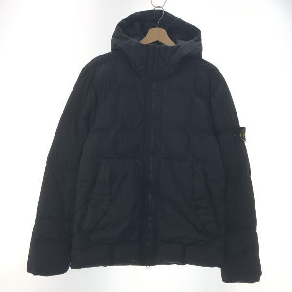 中古】STONE ISLAND ダウンジャケット L ブラック ストーンアイランド