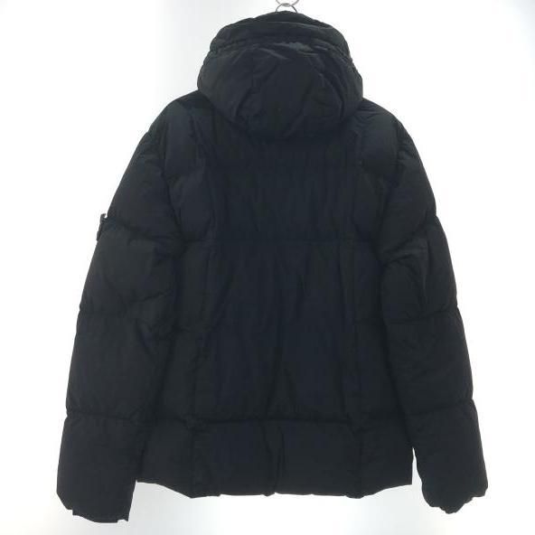 中古】STONE ISLAND ダウンジャケット L ブラック ストーンアイランド