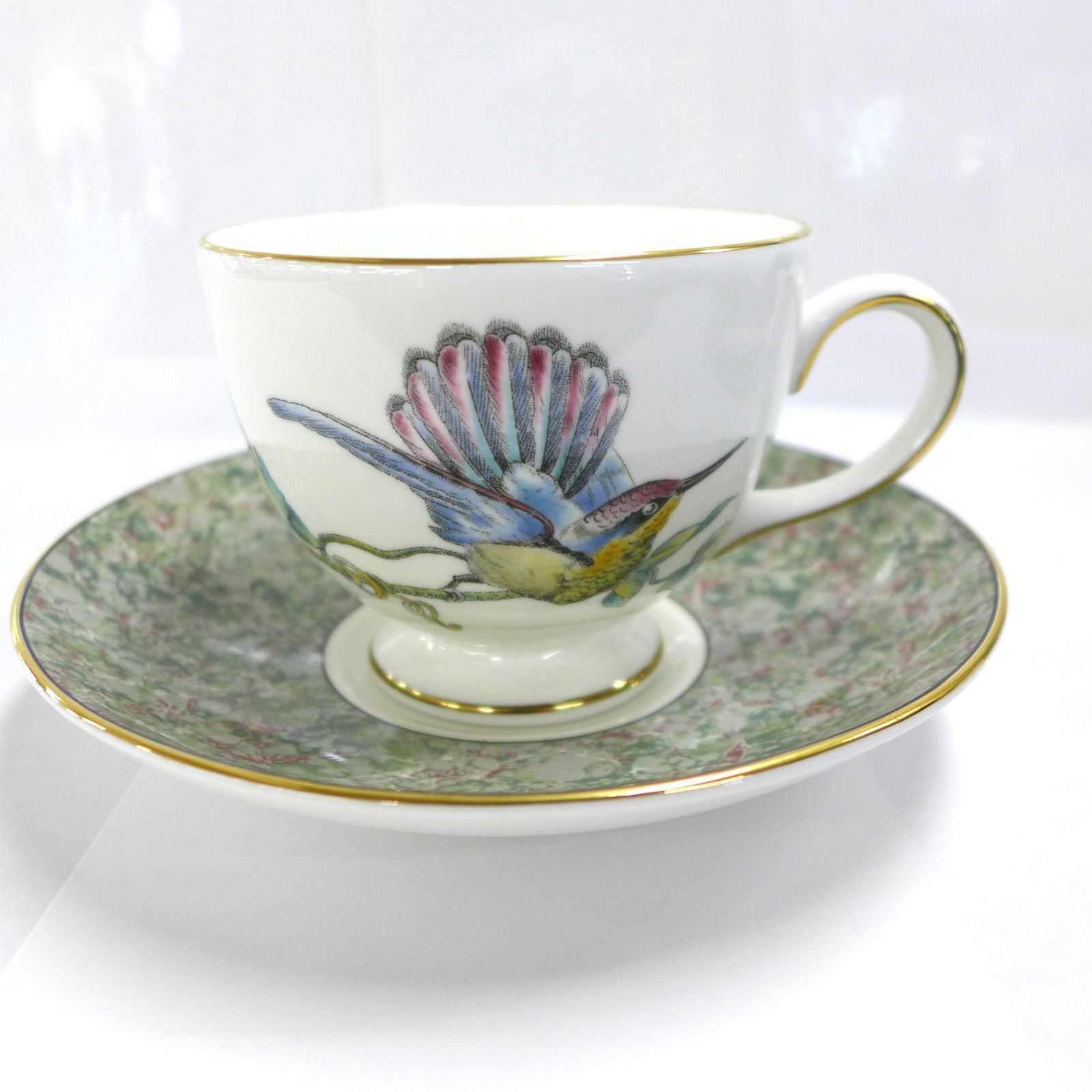【黒壺】ウェッジウッド　ハミングバード　プレート　5枚　直径約17.5cm 黒壺】WEDGWOOD ウェッジウッド ハミングバード ペア カップ&ソーサー