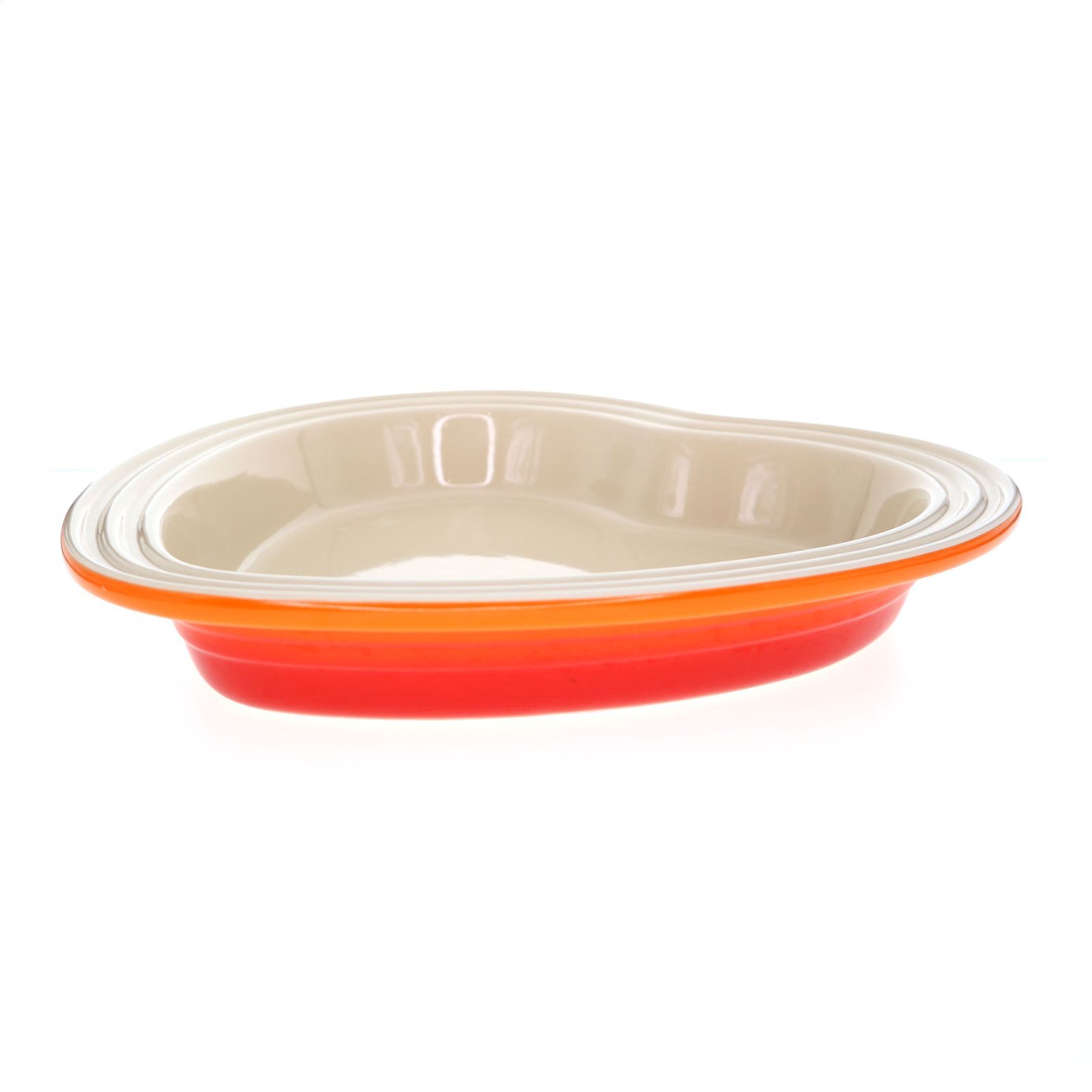 【新品・未使用】LE CREUSET ハート型皿 オレンジ 水色 グラタン皿 未使用・新品】LE CREUSET ル・クーゼ ハート型 グラタン皿 陶器