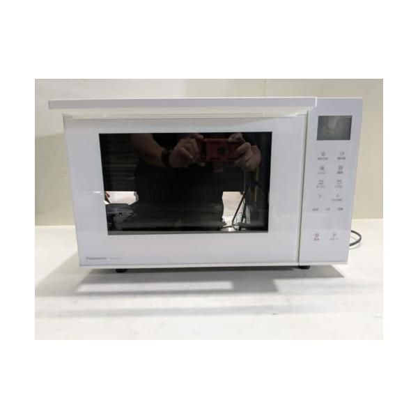 パナソニック カウンタートップ オーブンレンジ 23L コンパクトモデル フラットテーブル 遠赤ヒーター 蒸気センサー ホワイト NE-FS301-W
