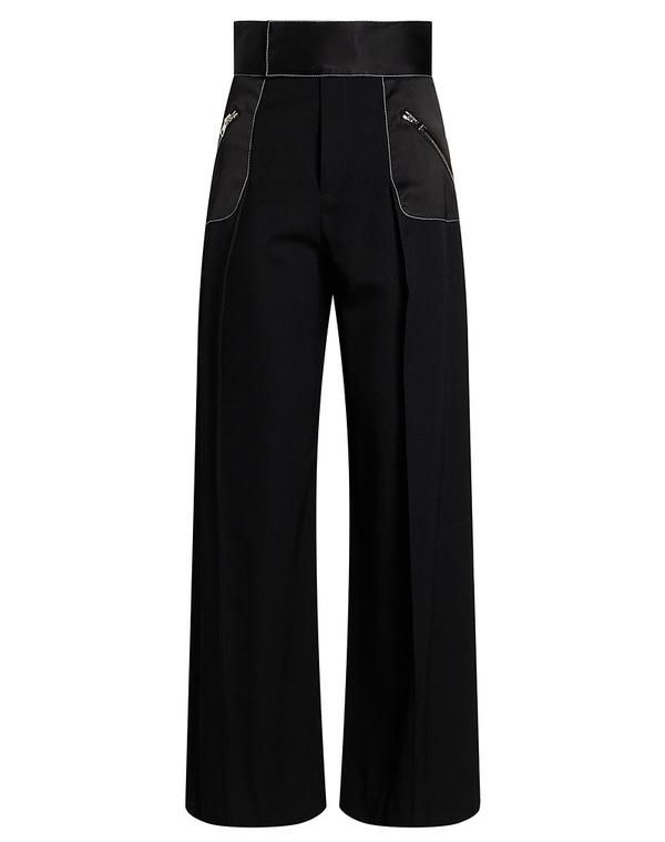 JWアンダーソン レディース ボトムス カジュアルパンツ ワイドパンツ JW ANDERSON Black ブラック