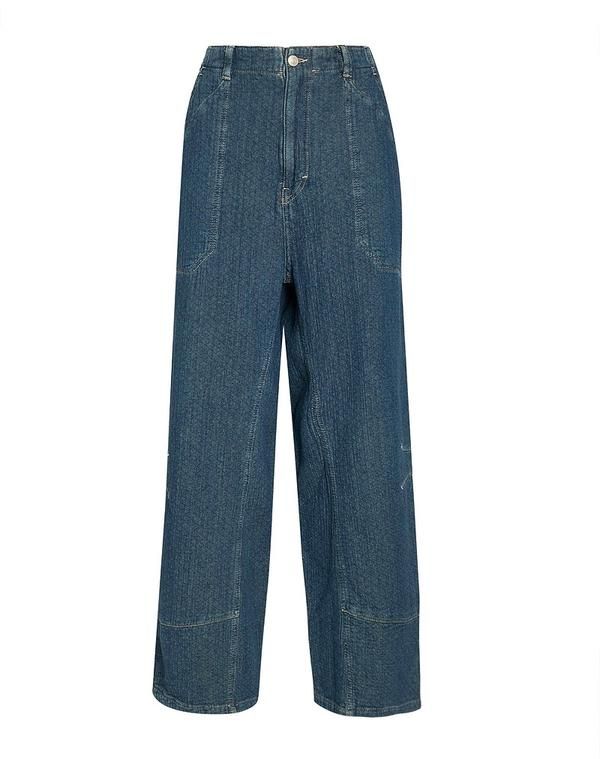 フリーピープル レディース ボトムス デニムパンツ フレアワイドレッグ FREE PEOPLE Blue ブルー