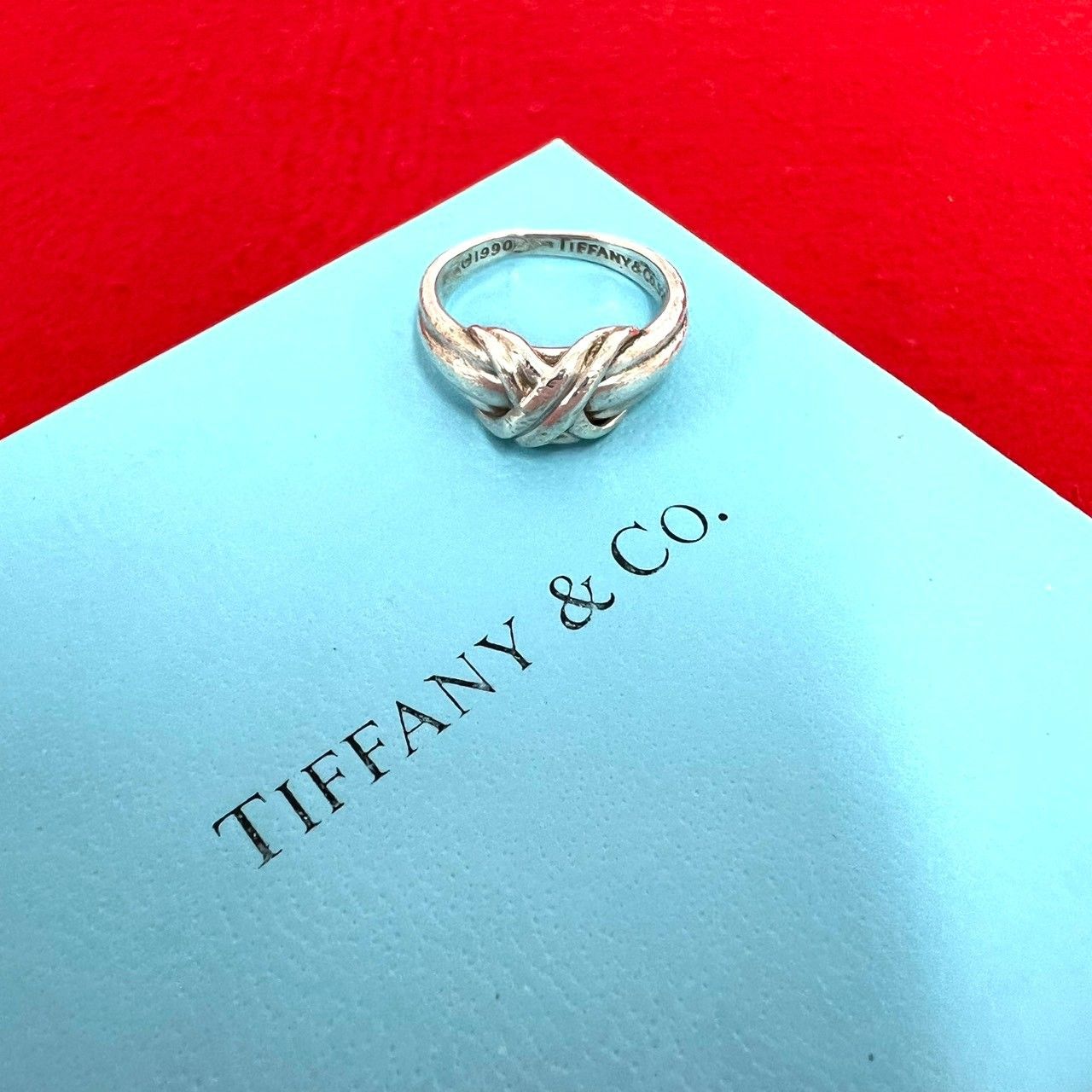 ティファニー　シグネチャークロスリング　約12号　シルバー 極 美品 TIFFANY&Co. ティファニー ヴィンテージ シグネチャー クロス