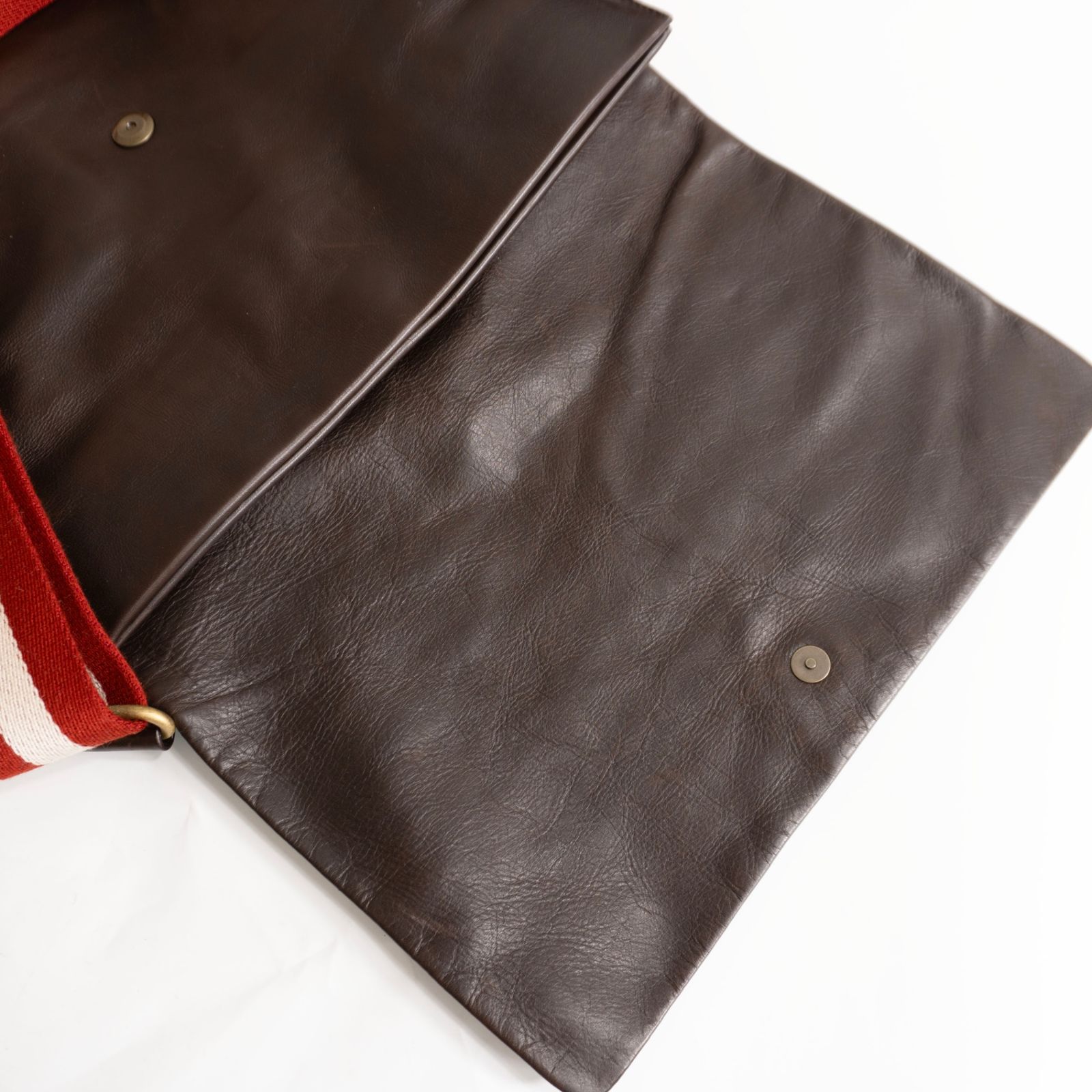 美品】BALLY 【 レザー ショルダーバッグ】ブラウン トレイン