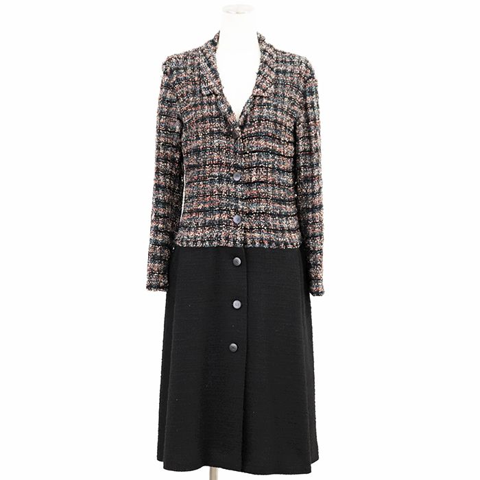 CHANEL シャネル コート ツイード サイズ 38 レディース 98A P11620