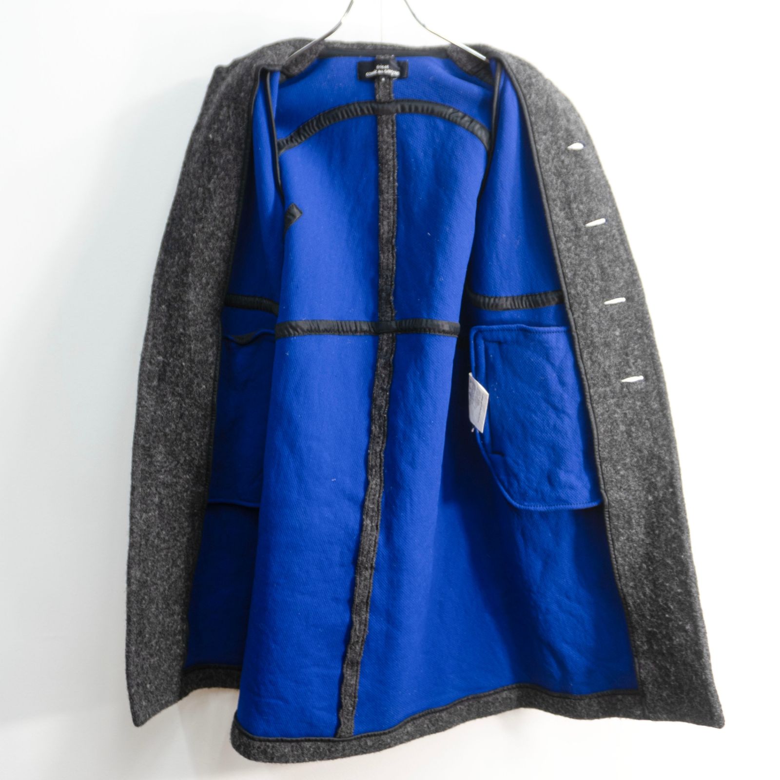 美品】tricot COMME des GARCONS【丸襟 ウール コート】S トリコ