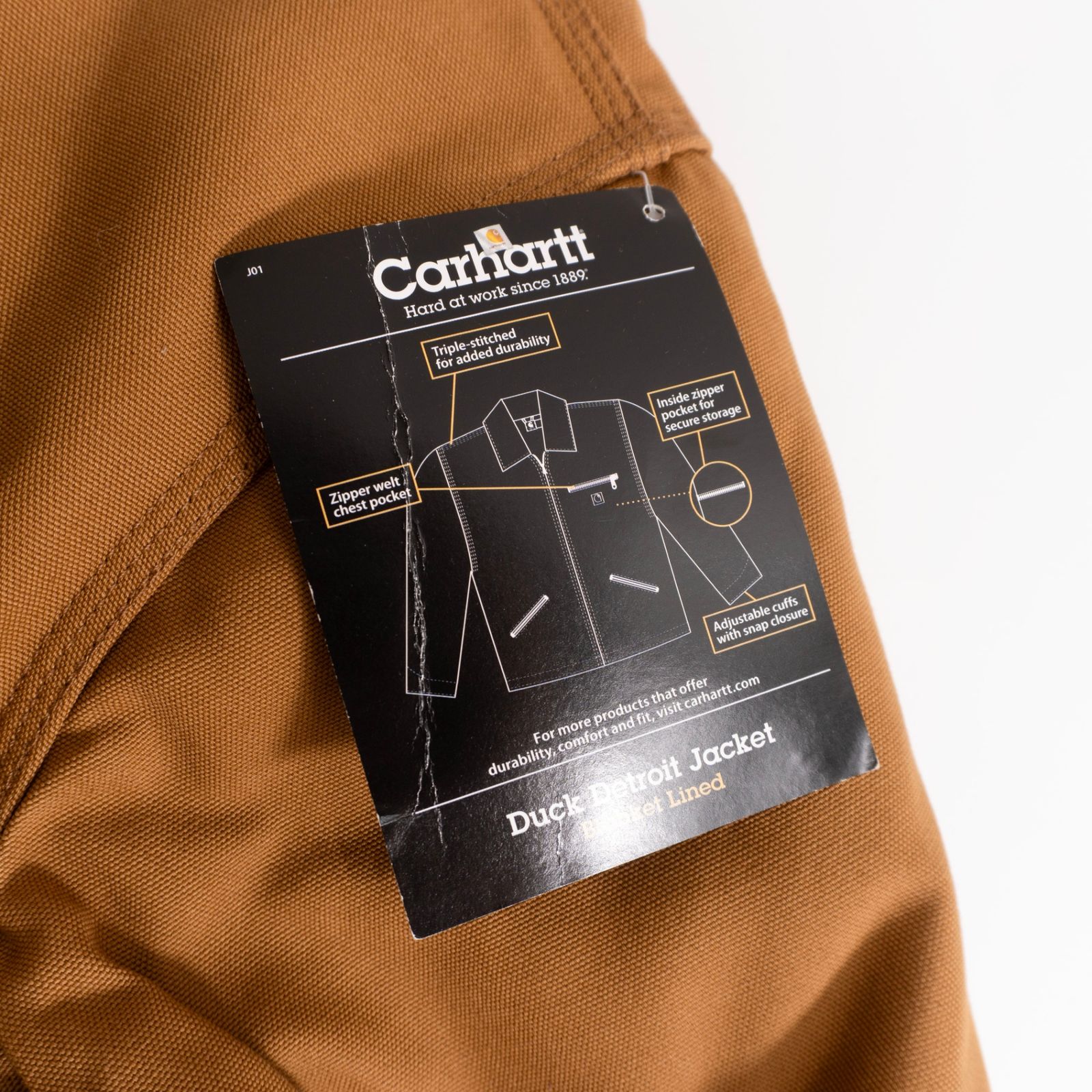 デッドストック/USA製】Carhartt【デトロイト ジャケット】44 J01 BRN
