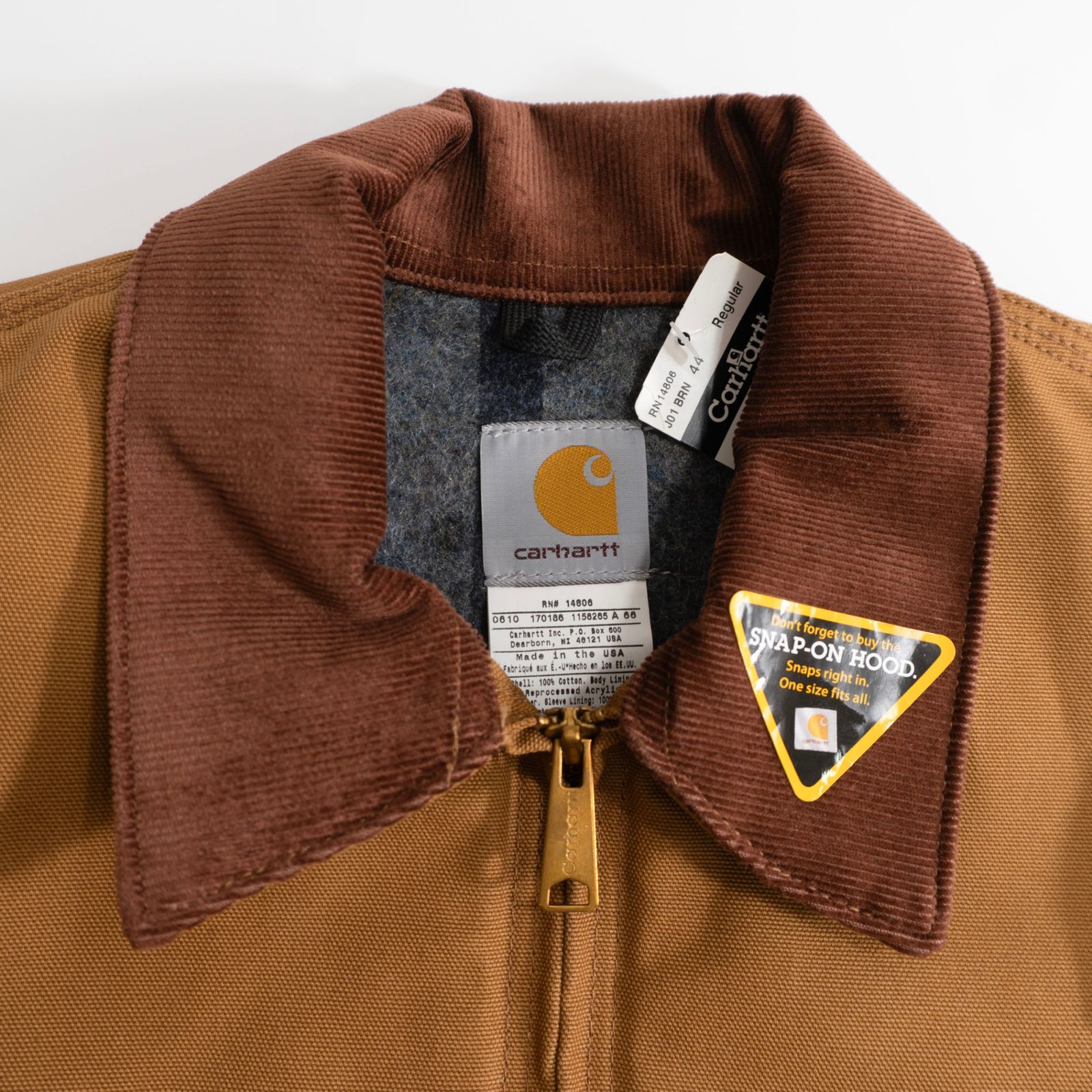 デッドストック/USA製】Carhartt【デトロイト ジャケット】44 J01 BRN
