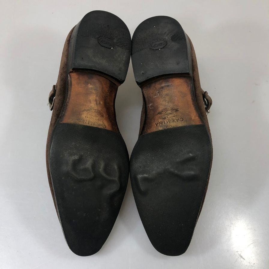 カルミナ レザーシューズ シングルモンク スエード ブラウン【YB5