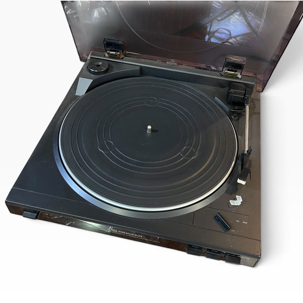 中古○Pioneer/パイオニア○レコードプレーヤー PL-J2500 カバーにヒビ