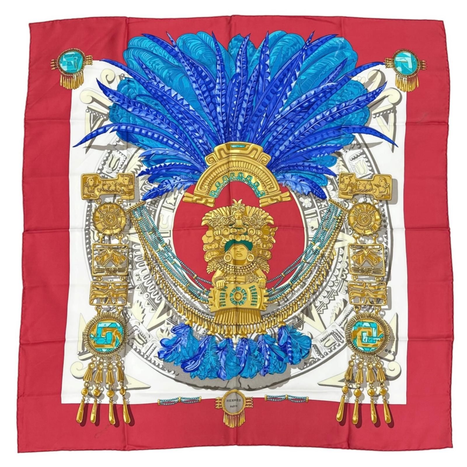HERMES エルメス カレ90 MEXIQUE（メキシコ） スカーフ シルク マルチ