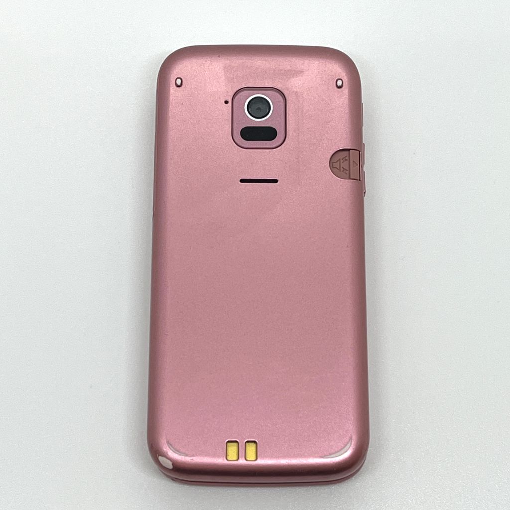 らくらくホン F-02J ドコモ SIMロック解除済 4G対応 ピンク 白ロム