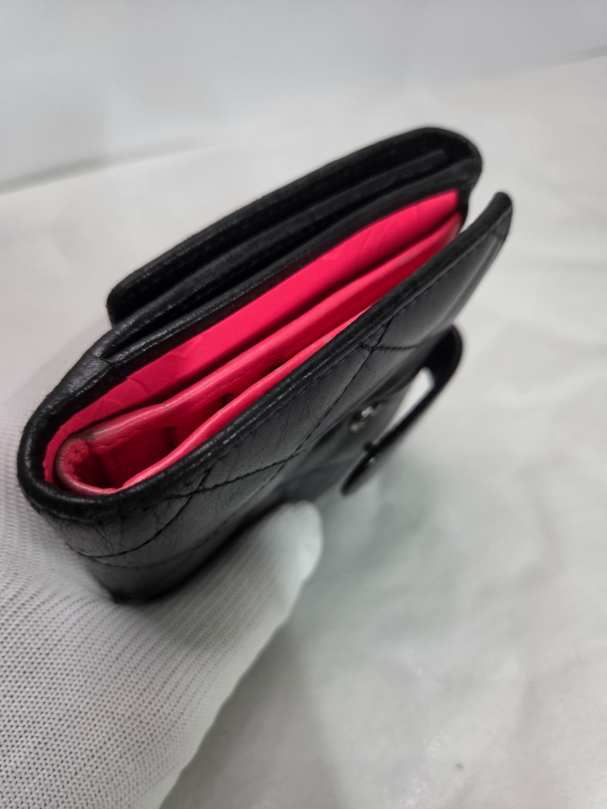 正規保証】CHANEL シャネル カンボンライン 二つ折り財布 ココマーク