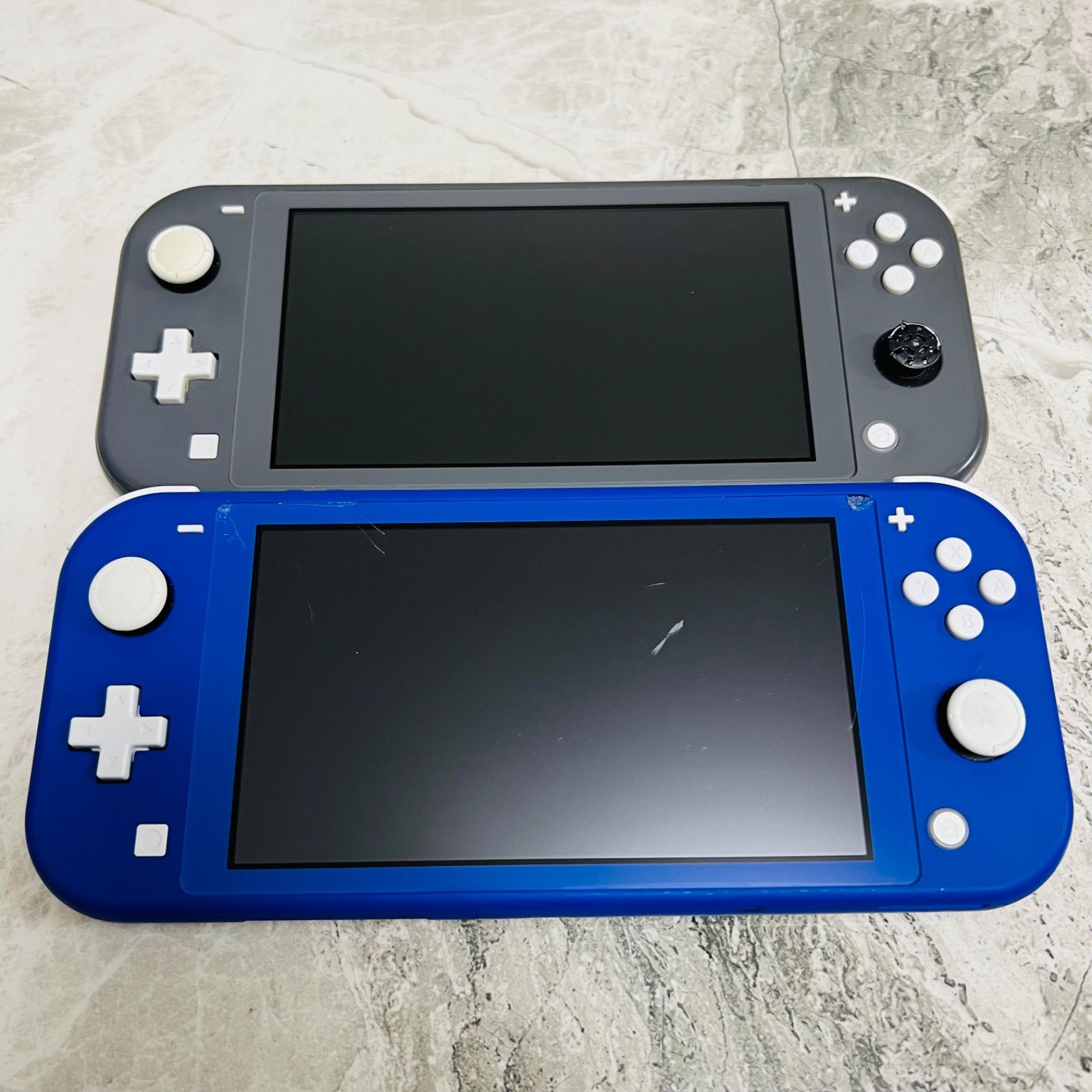 動作品】Nintendo Switch lite グレー ブルー 2台 - メルカリ