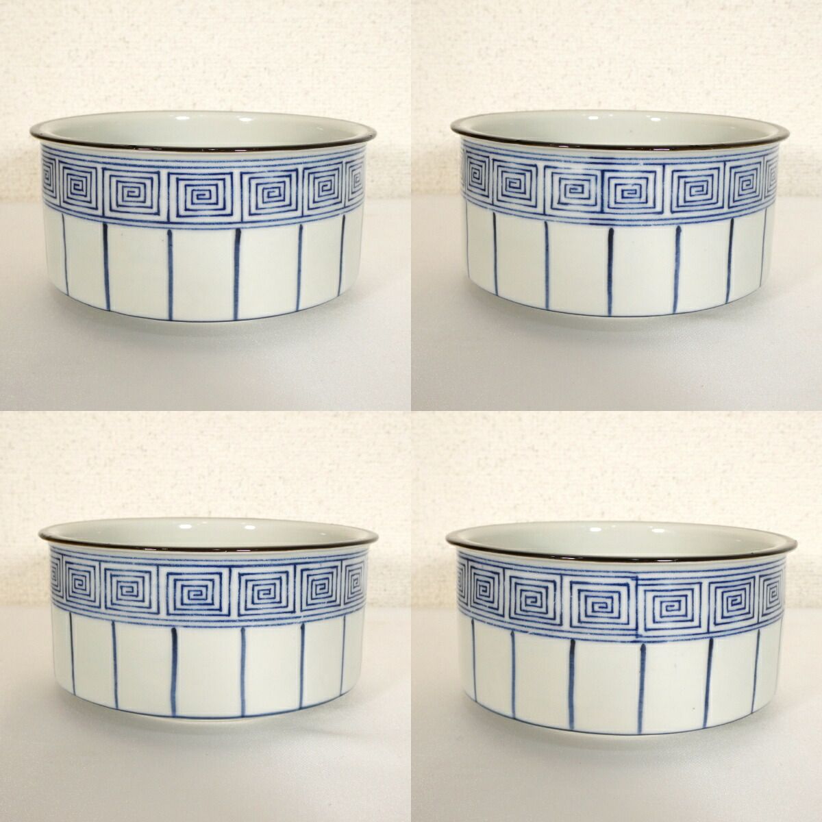 お稽古用に】鈴木康月作 桶側 皆具 染付 桶川 茶道具【中古 美品