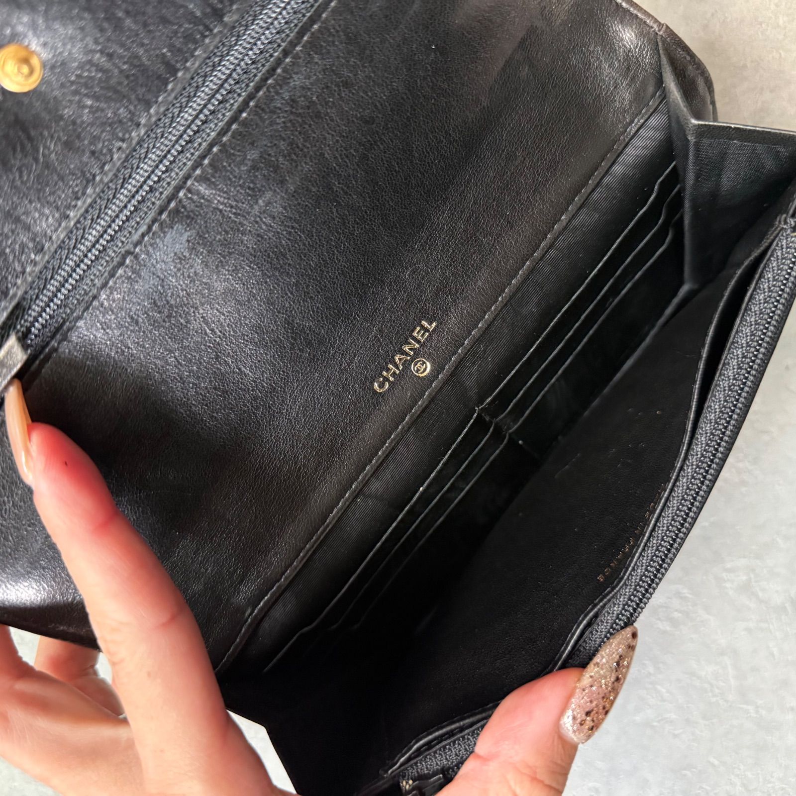 CHANEL シャネル タイムレスCC 長財布 パテントレザー ロング