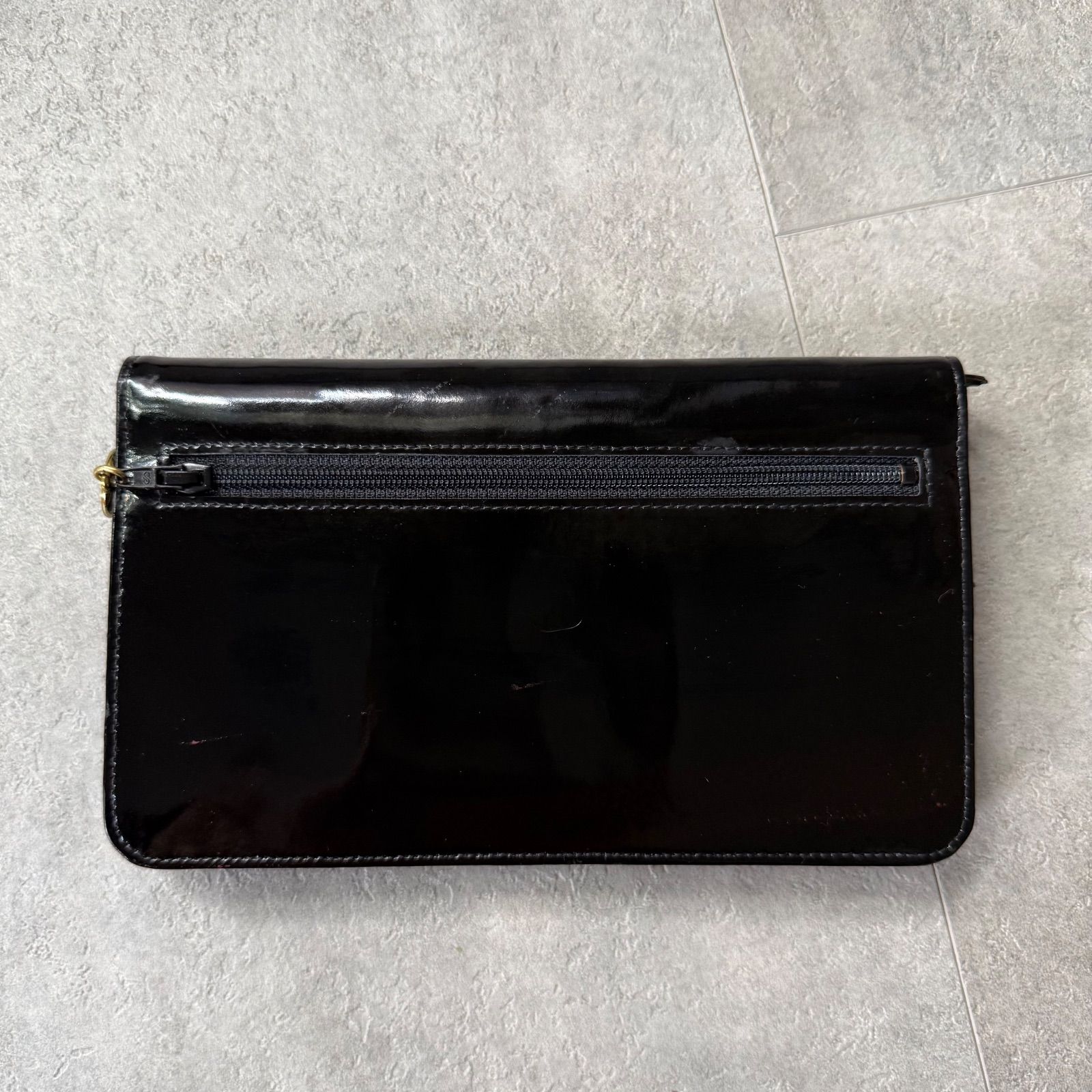 シャネル　デカココ　ポーチ　黒　パテントレザー　長財布　ショルダー　正規品 CHANEL シャネル タイムレスCC 長財布 パテントレザー ロング