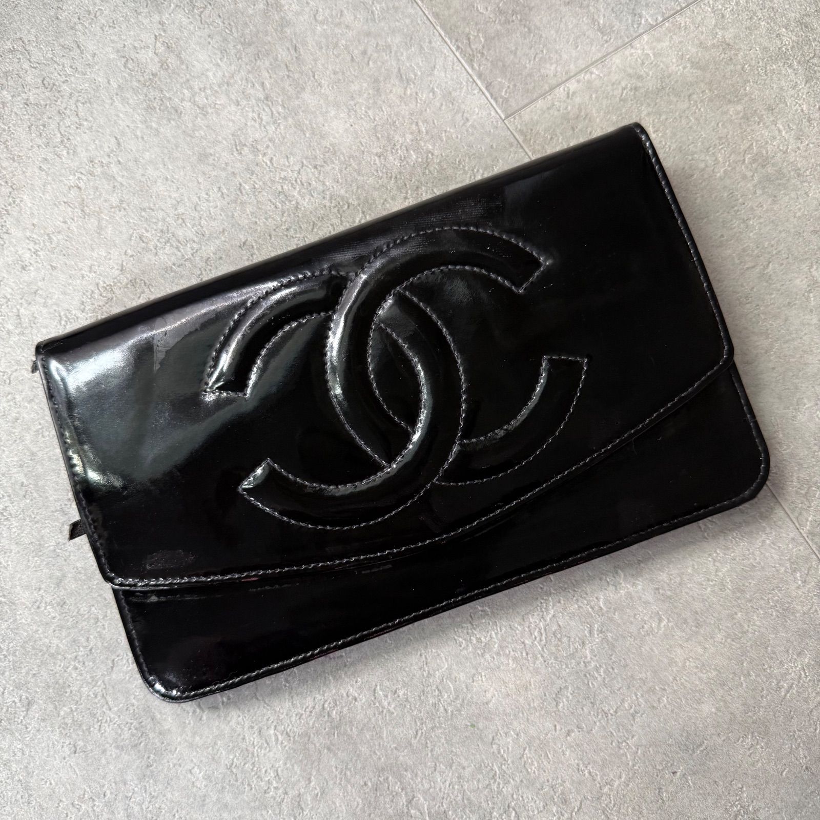CHANEL シャネル タイムレスCC 長財布 パテントレザー ロング