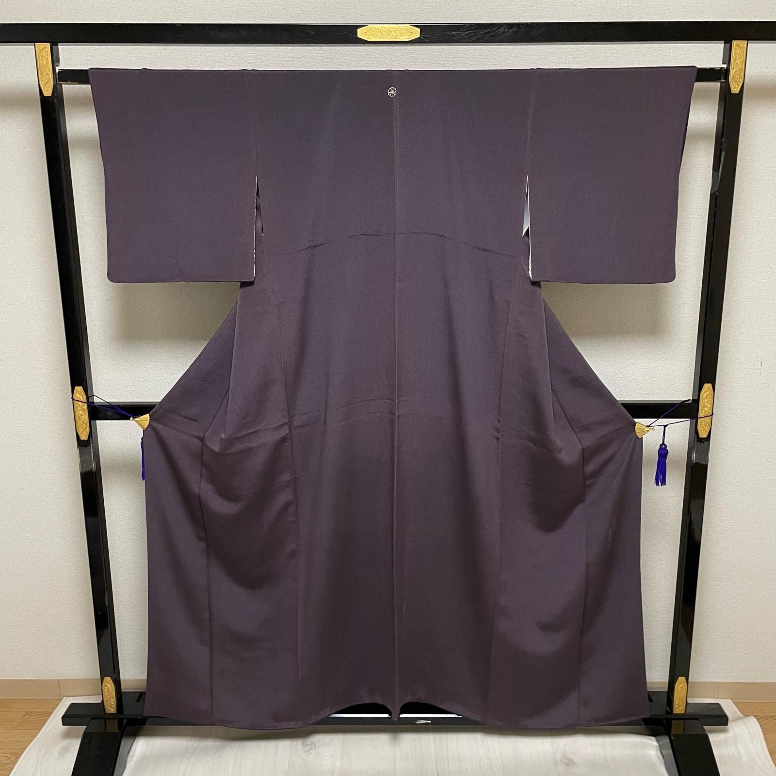作家物 江戸小紋 鮫小紋 草木染 着物 正絹 一つ紋 X-3332 - メルカリ