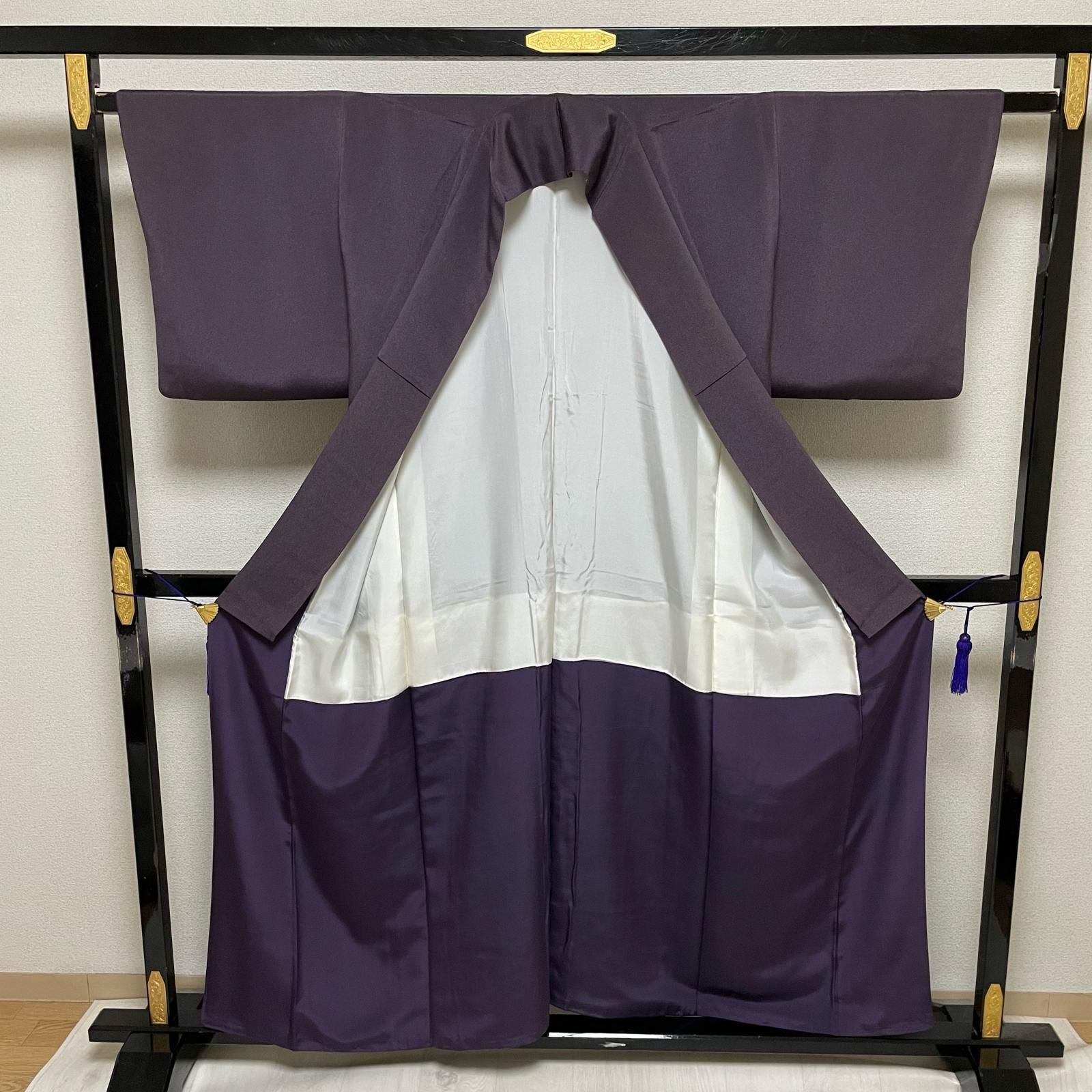 作家物 江戸小紋 鮫小紋 草木染 着物 正絹 一つ紋 X-3332 - メルカリ