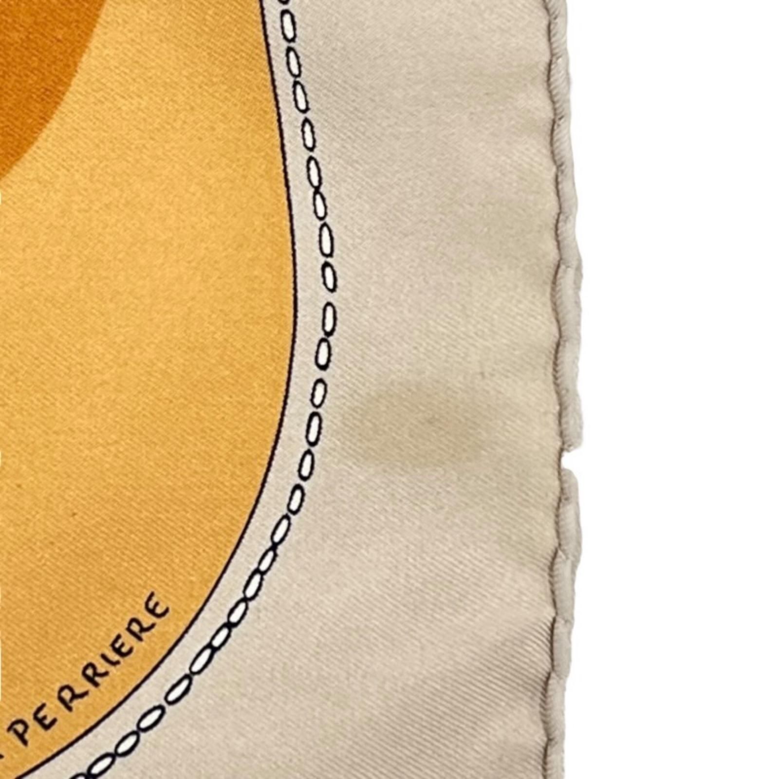 HERMES エルメス カレ90 スカーフ シルク ブラウン レディース