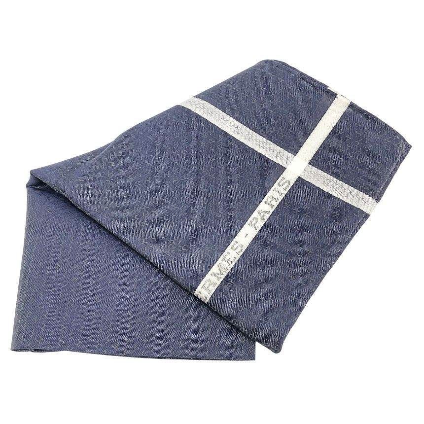 HERMES エルメス ハンカチ MOUSHOIR JACQUAD DH ジャカード H コットン